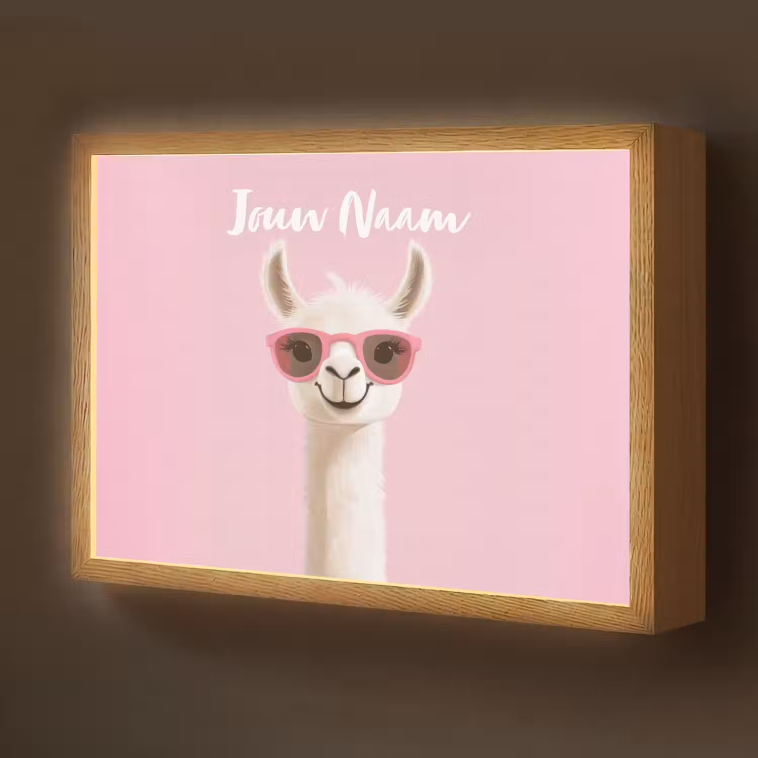 Lama - Zonnebril - Roze Light Box met batterij (Wandlamp kind) middel -z3d_website