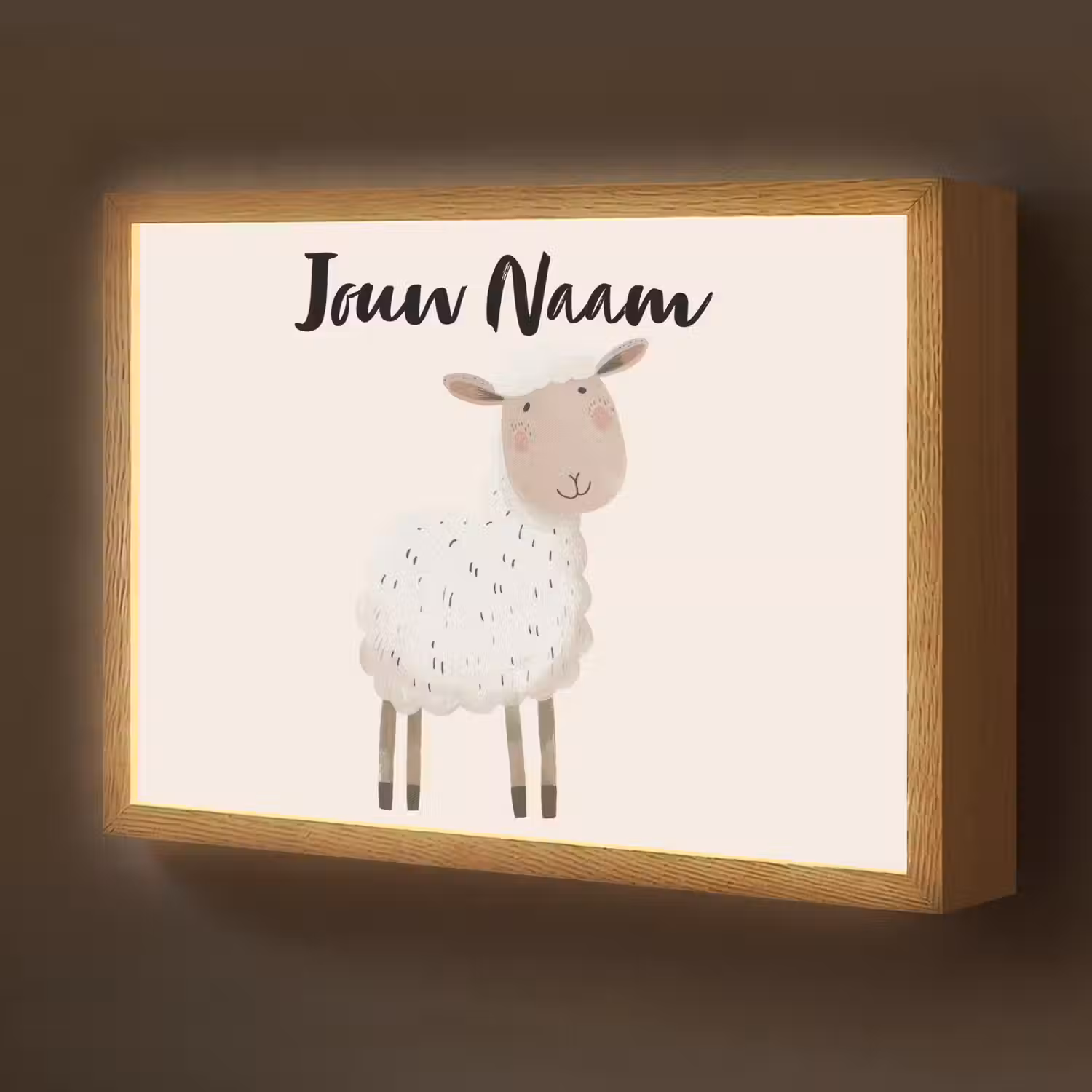 Schaap - Boerderij dier - Dieren Light Box met batterij (Wandlamp kind) middel -z3d_website