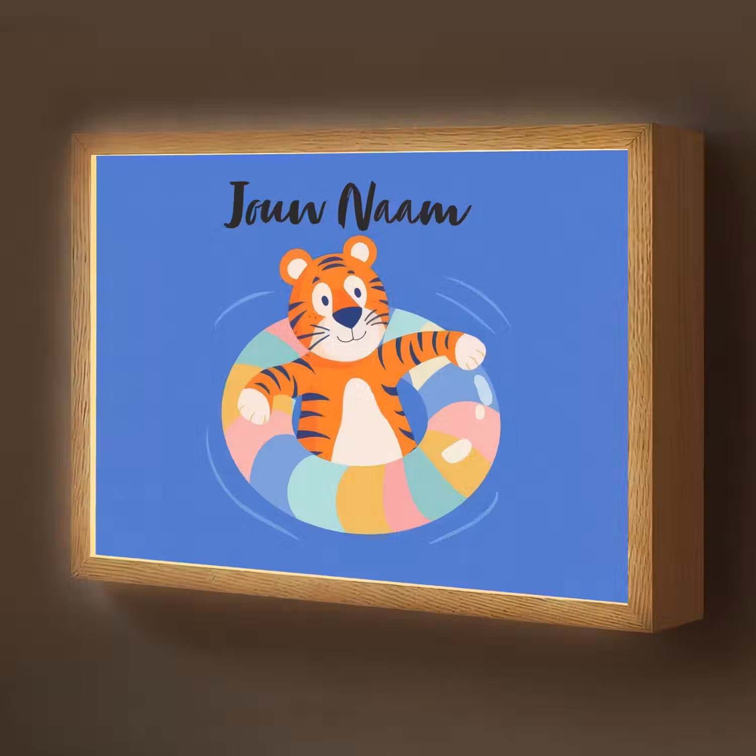 Tijger - Zwemband - Water Light Box met batterij (Wandlamp kind) middel -z3d_website