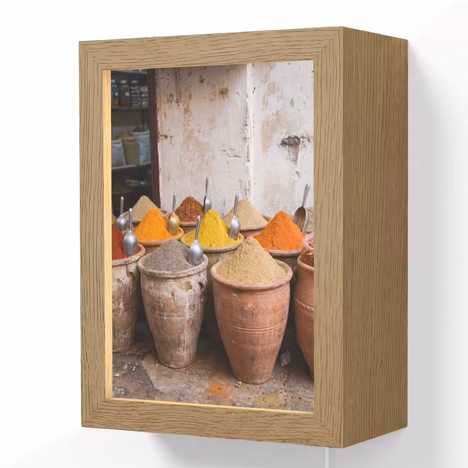 Lightbox - Wandlamp - Kruiden - Potten - Oosters - Kruiden - Potten - Oosters Light Box met kabel (Wandlamp) klein