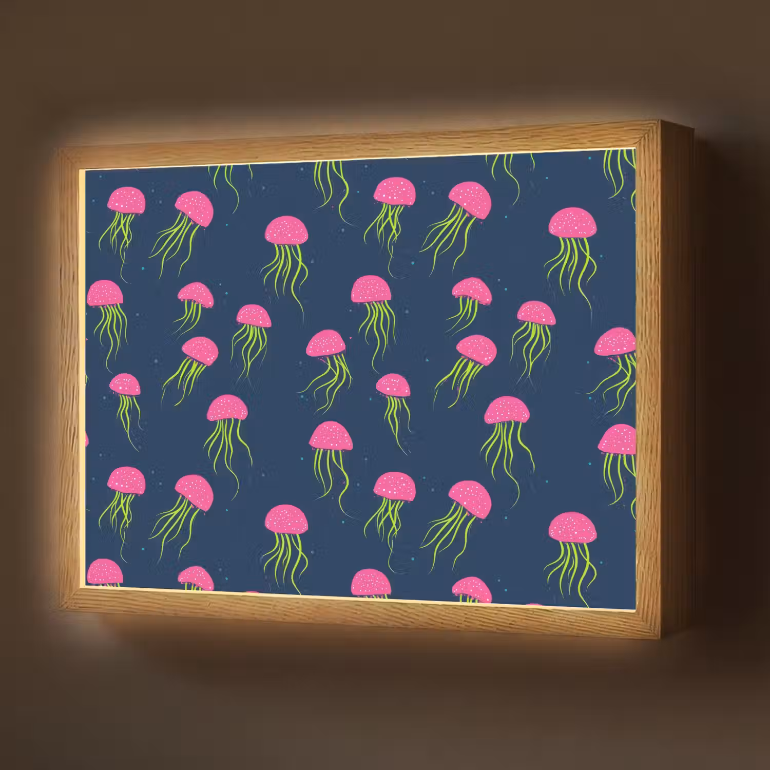 Kwallen - Diepzee - Neon Light Box met batterij (Wandlamp) middel 907 -z3d_website