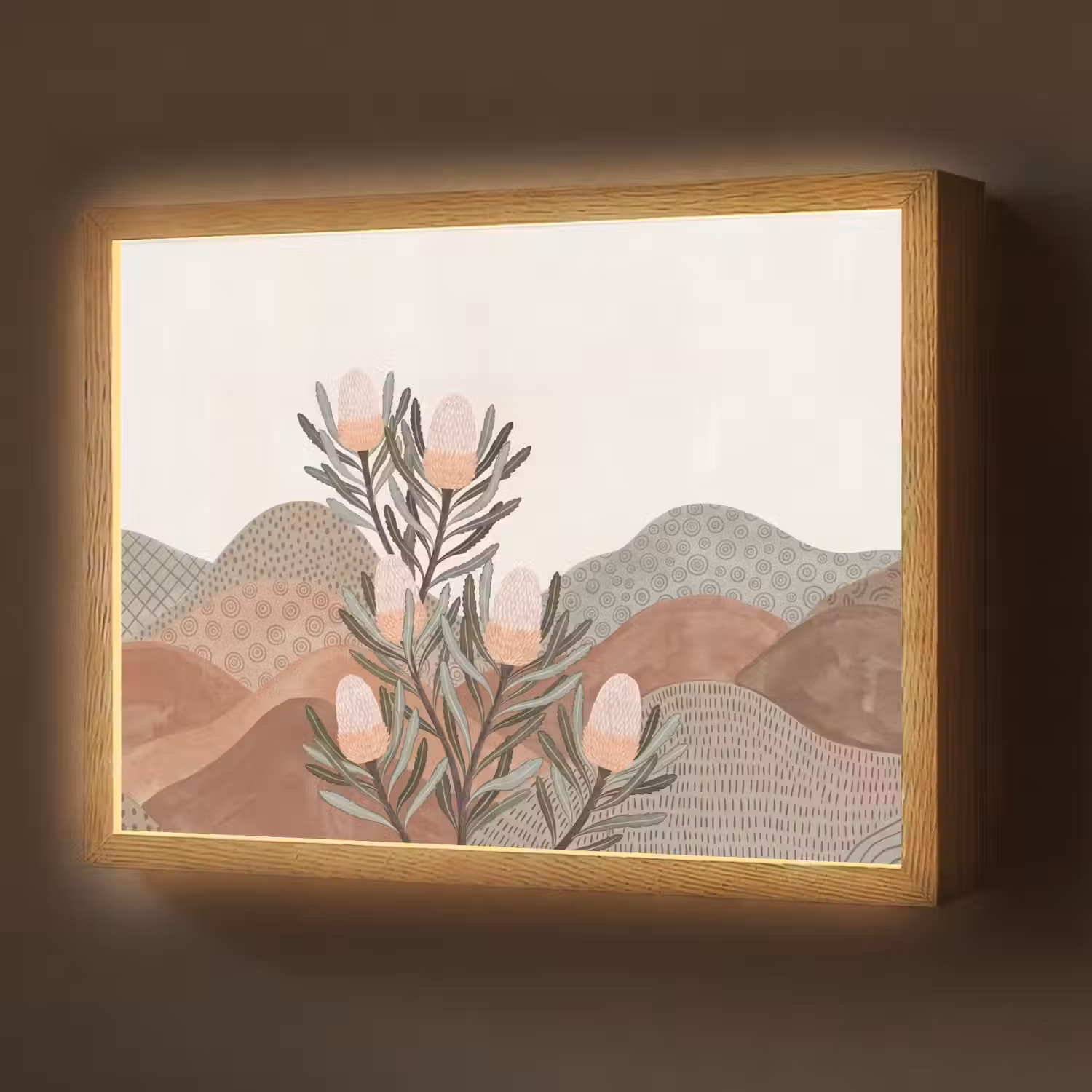 Modern - Heuvels - Terracotta Light Box met batterij (Wandlamp) middel -z3d_website