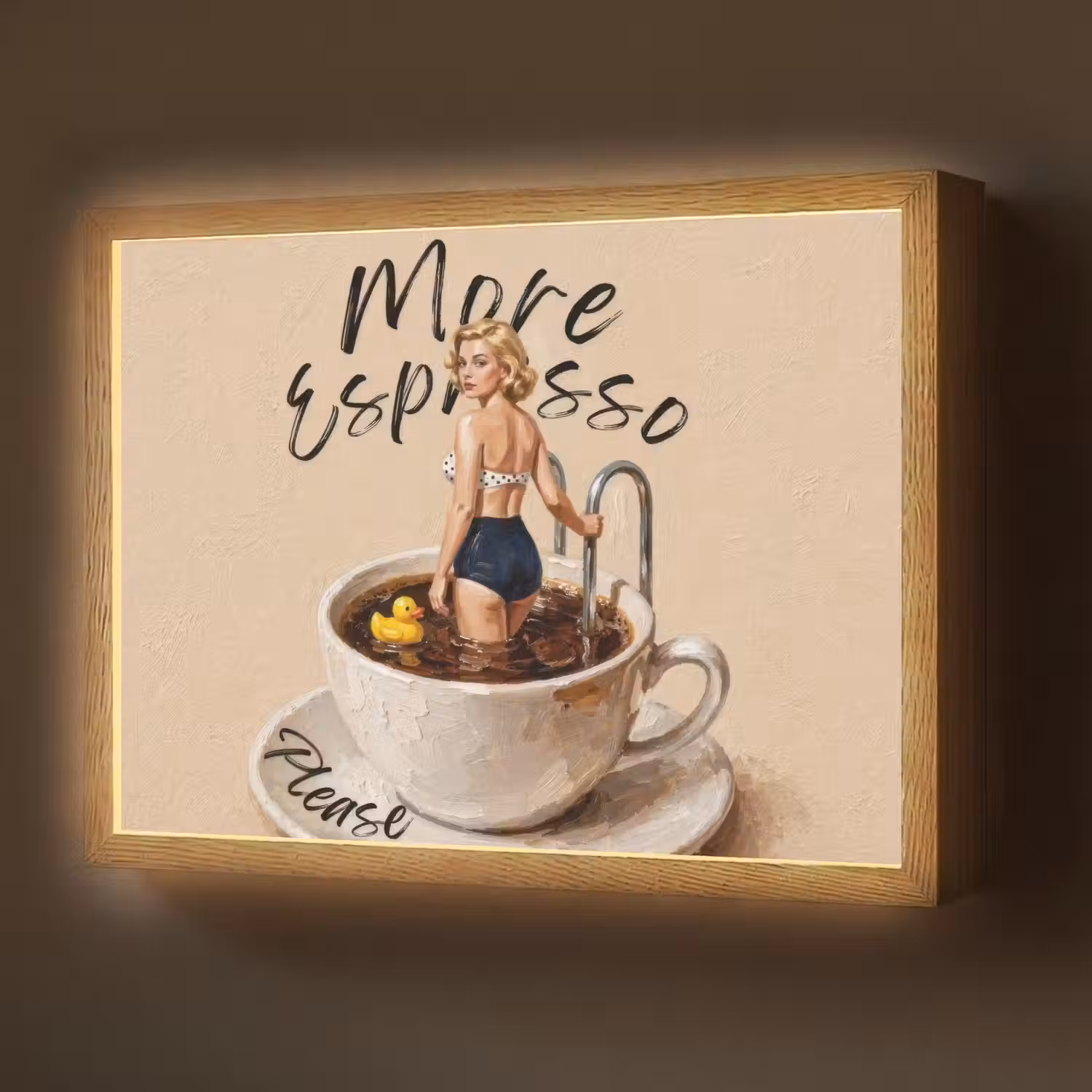 More espresso - Koffie - Eend Light Box met batterij (Wandlamp) middel -z3d_website