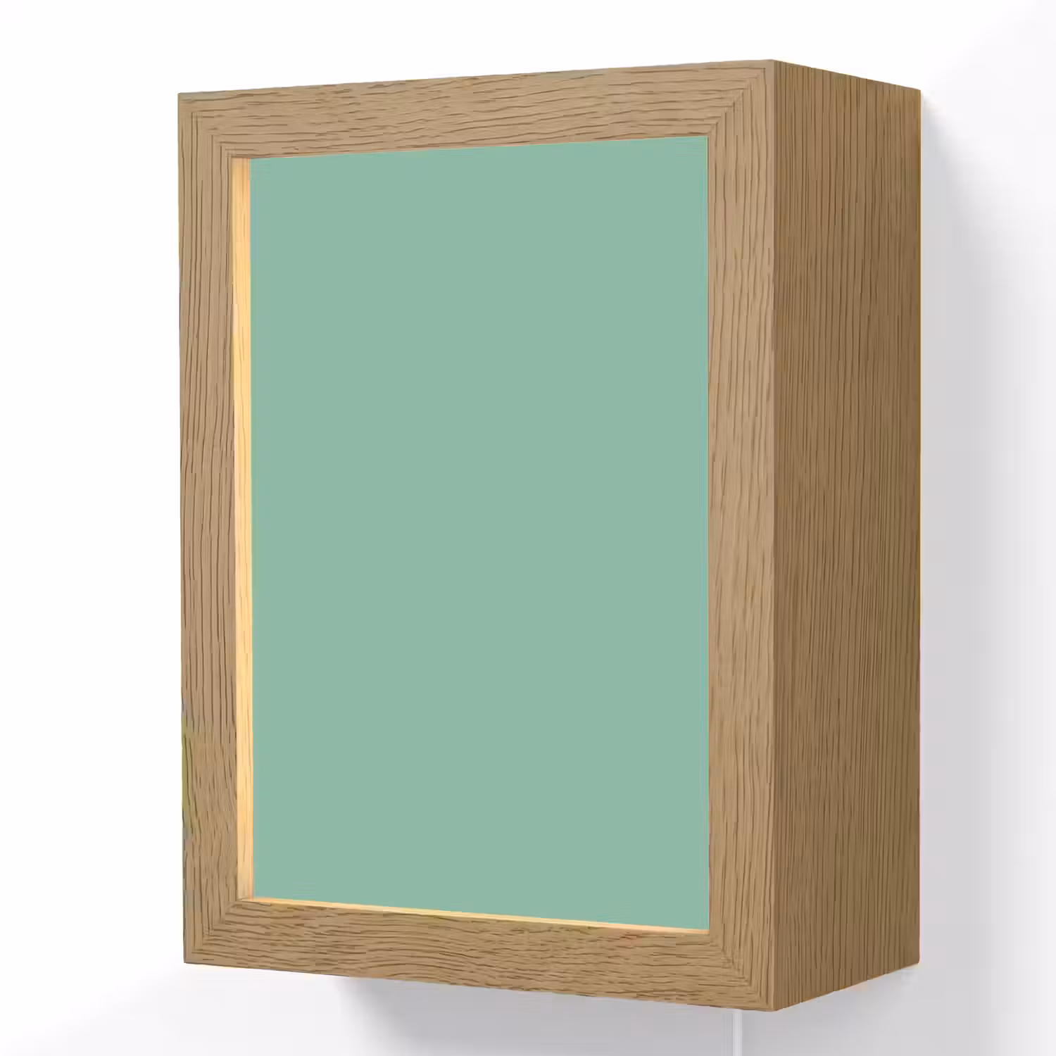 Ocean - Jade - Groen Light Box met kabel (Wandlamp) klein 929 -3d