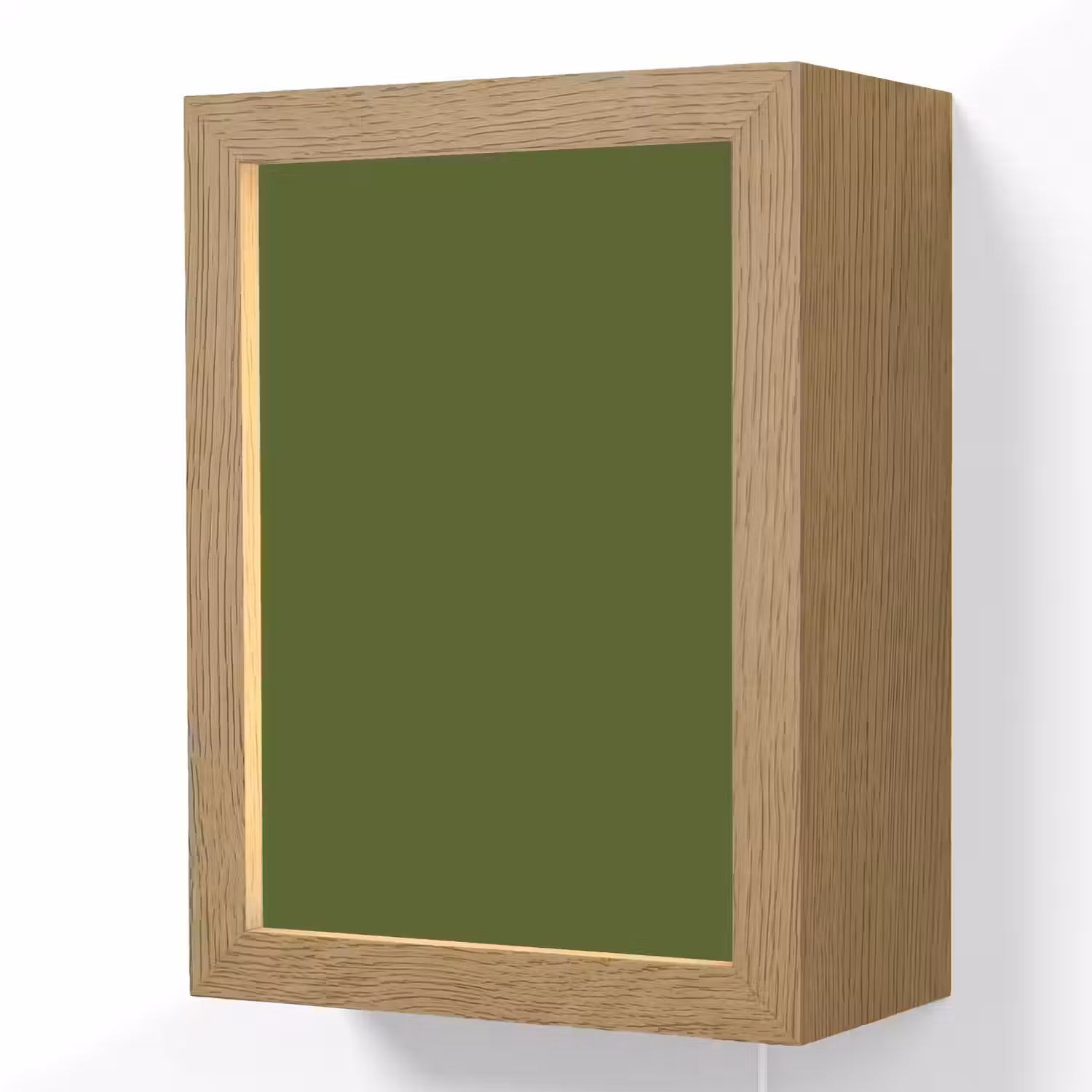 Olive - Drab - Groen Light Box met kabel (Wandlamp) klein 929 -3d