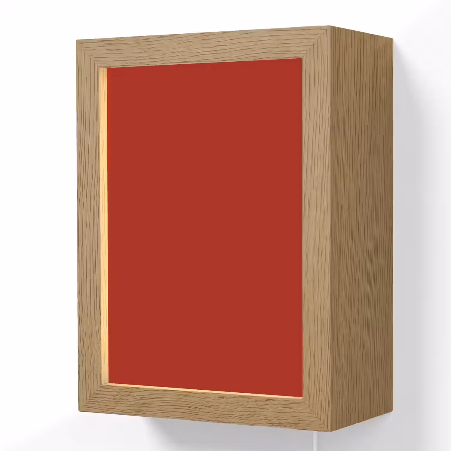Oxblood - Maroon - Rood Light Box met kabel (Wandlamp) klein 929 -3d