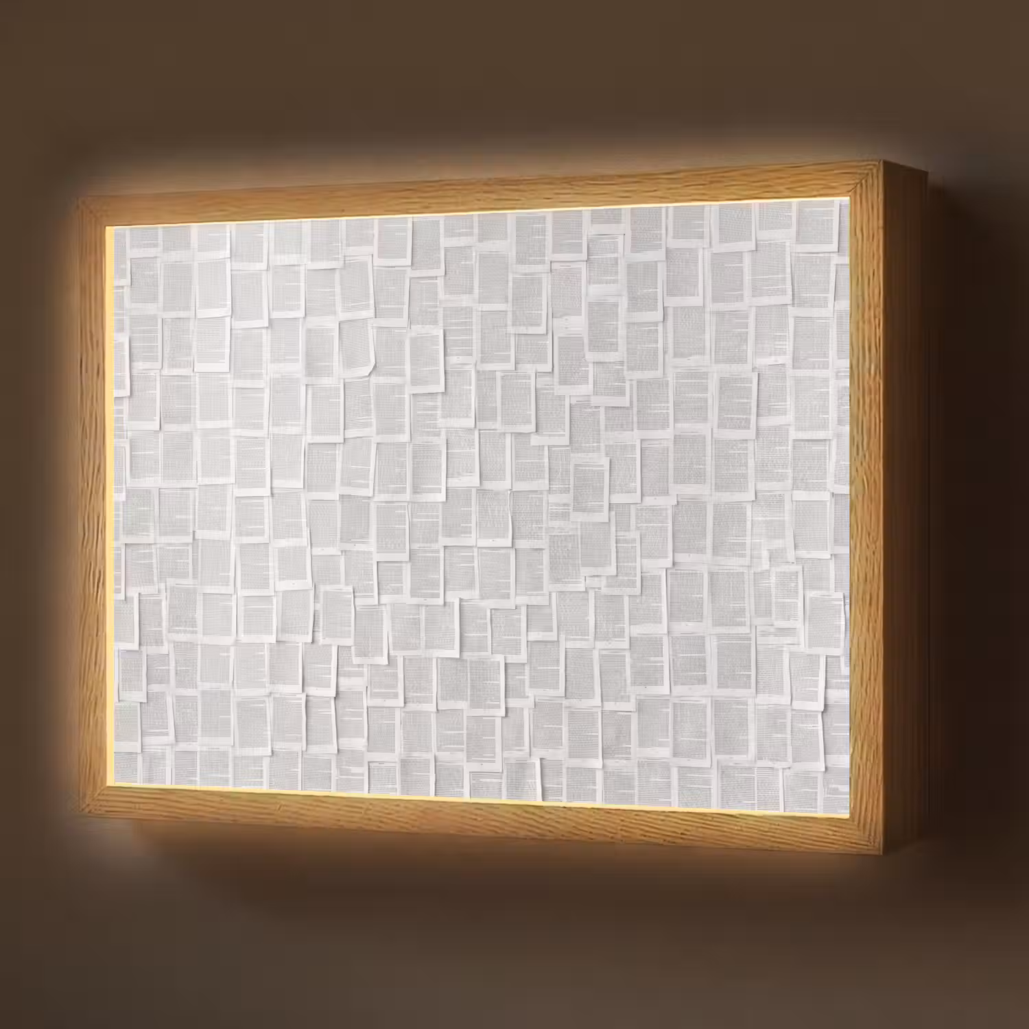 Papier - Overlappend - Textuur - Modern - Wit Light Box met batterij (Wandlamp) middel -z3d_website