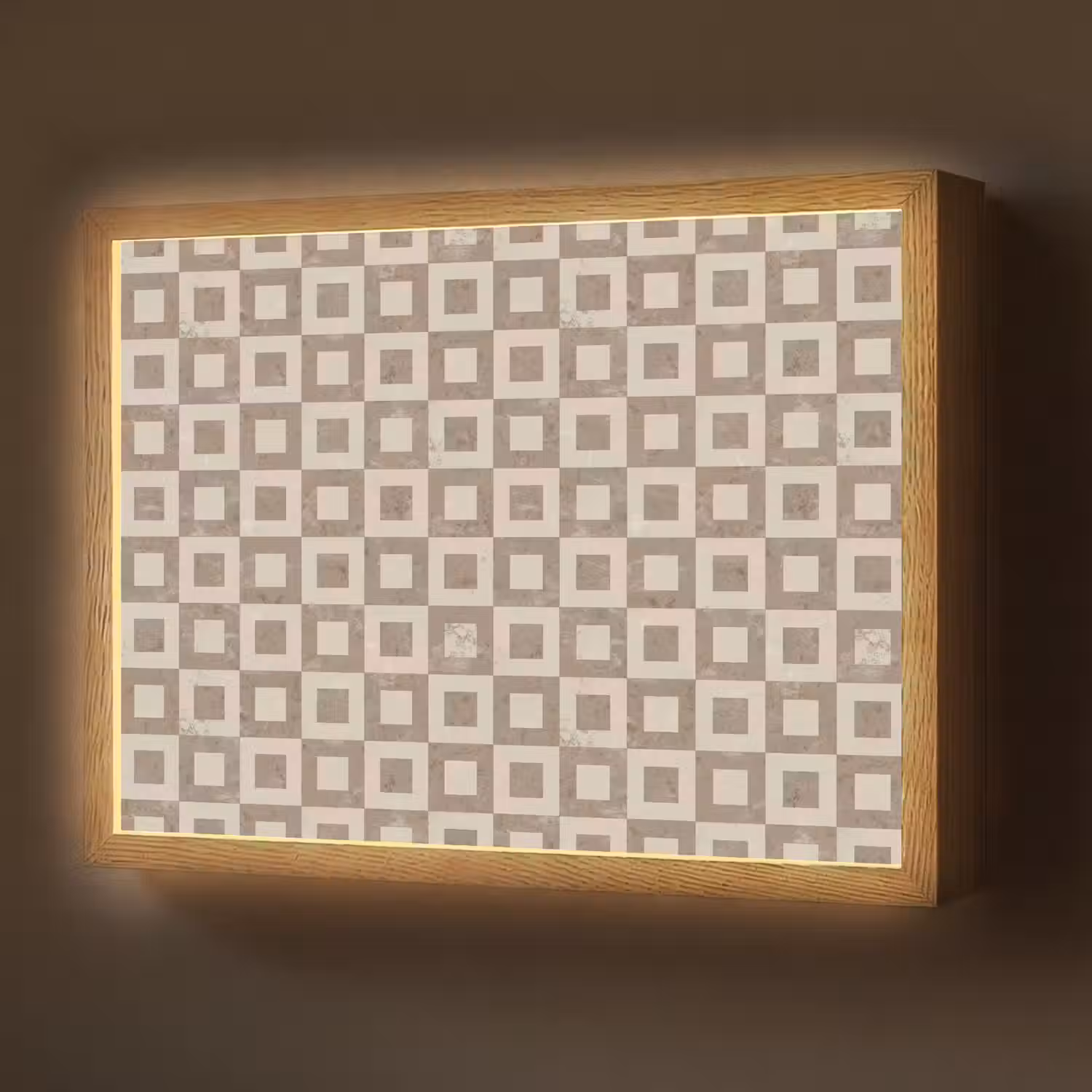 Patroon - Marmer - Beige Light Box met batterij (Wandlamp) middel 907 -z3d_website