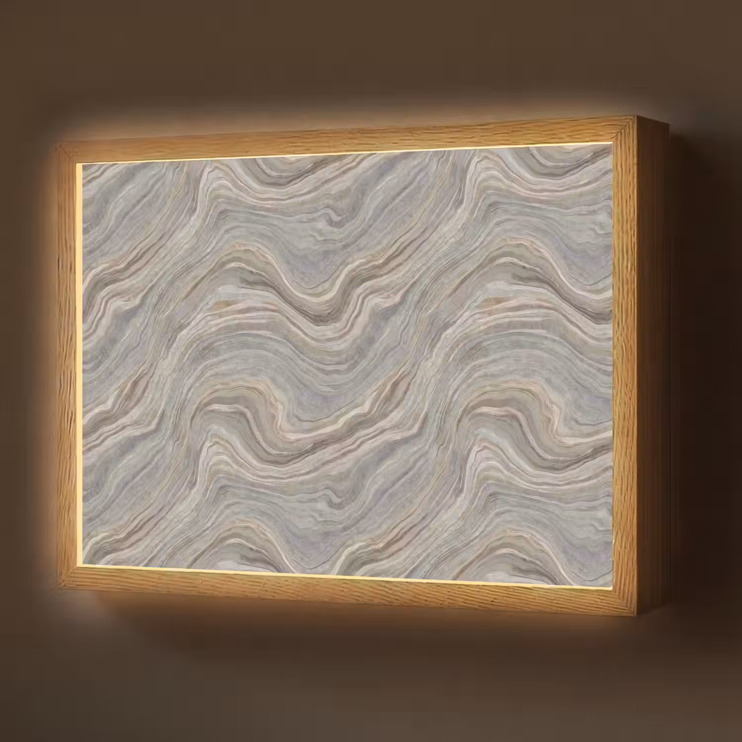 Patroon - Sereen - Paars - Groen Light Box met batterij (Wandlamp) middel 907 -z3d_website