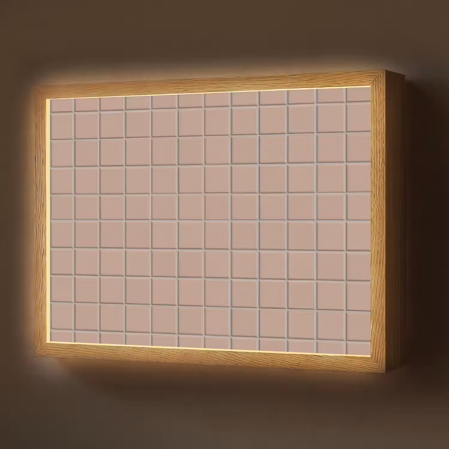 Patroon - Tegel - Oudroze Light Box met batterij (Wandlamp) middel 907 -z3d_website