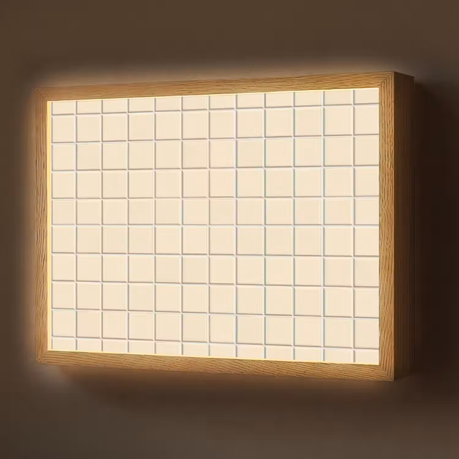 Patroon - Tegels - Gebroken - Wit Light Box met batterij (Wandlamp) middel 907 -z3d_website