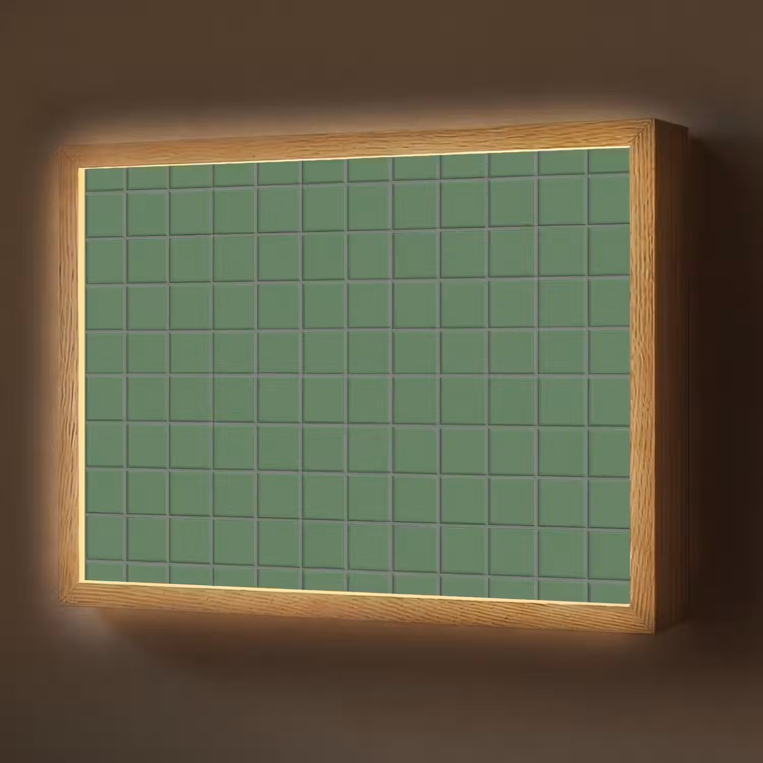 Patroon - Tegels - Groen Light Box met batterij (Wandlamp) middel 907 -z3d_website