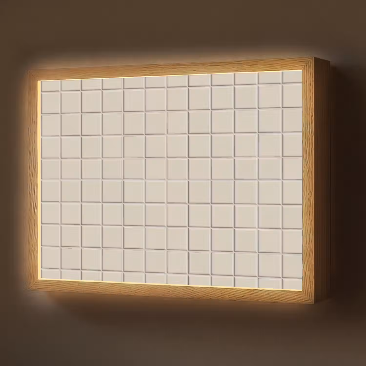 Patroon - Tegels - Taupe Light Box met batterij (Wandlamp) middel 907 -z3d_website