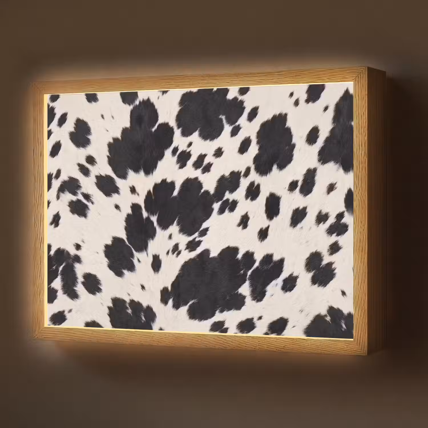 Patroon - Vacht - Zwart - Wit Light Box met batterij (Wandlamp) middel -z3d_website
