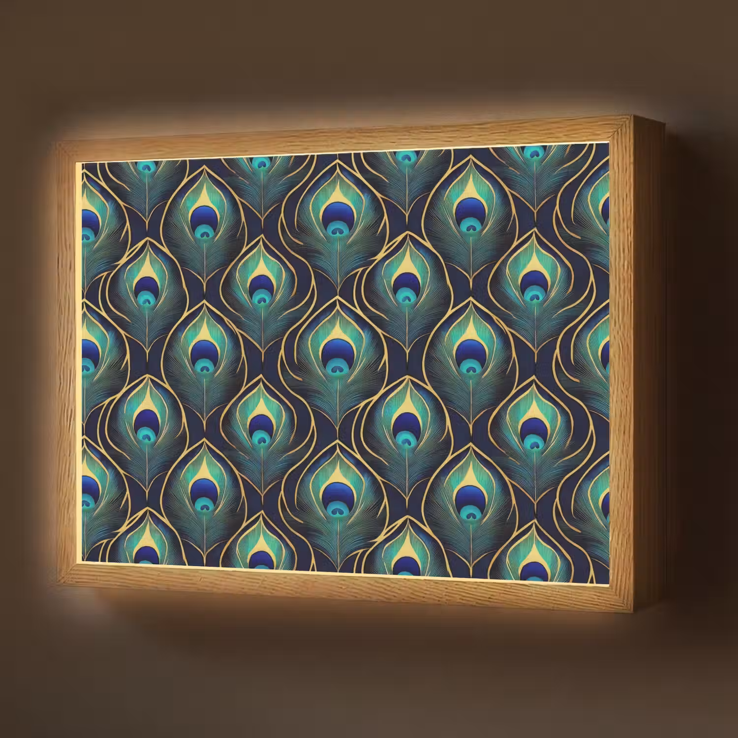 Pauw - Veren - Groen Light Box met batterij (Wandlamp) middel 907 -z3d_website