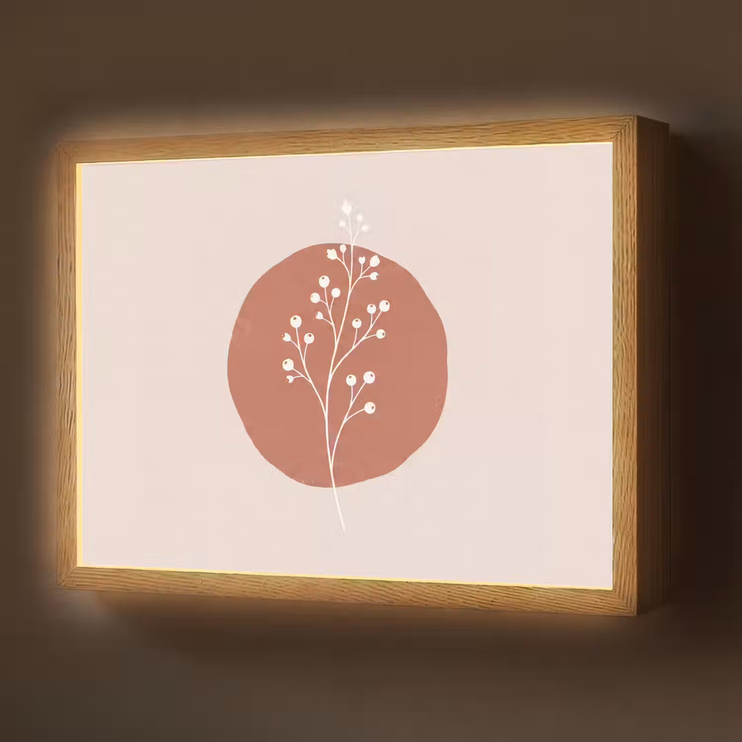 Plant - Tak - Abstract - Modern - Wit Light Box met batterij (Wandlamp) middel -z3d_website