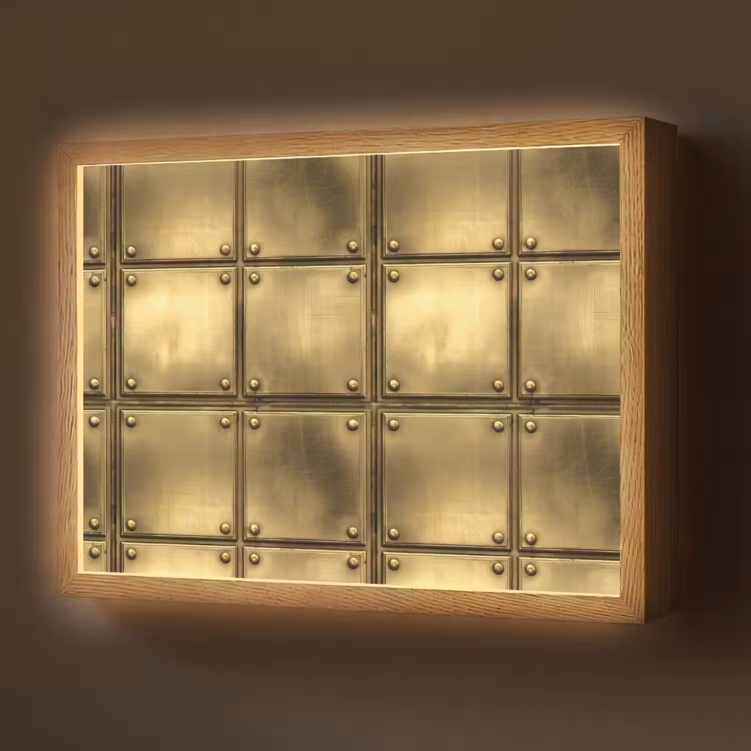 Platen - Industrieel - Stoer - Goud Light Box met batterij (Wandlamp) middel 907 -z3d_website