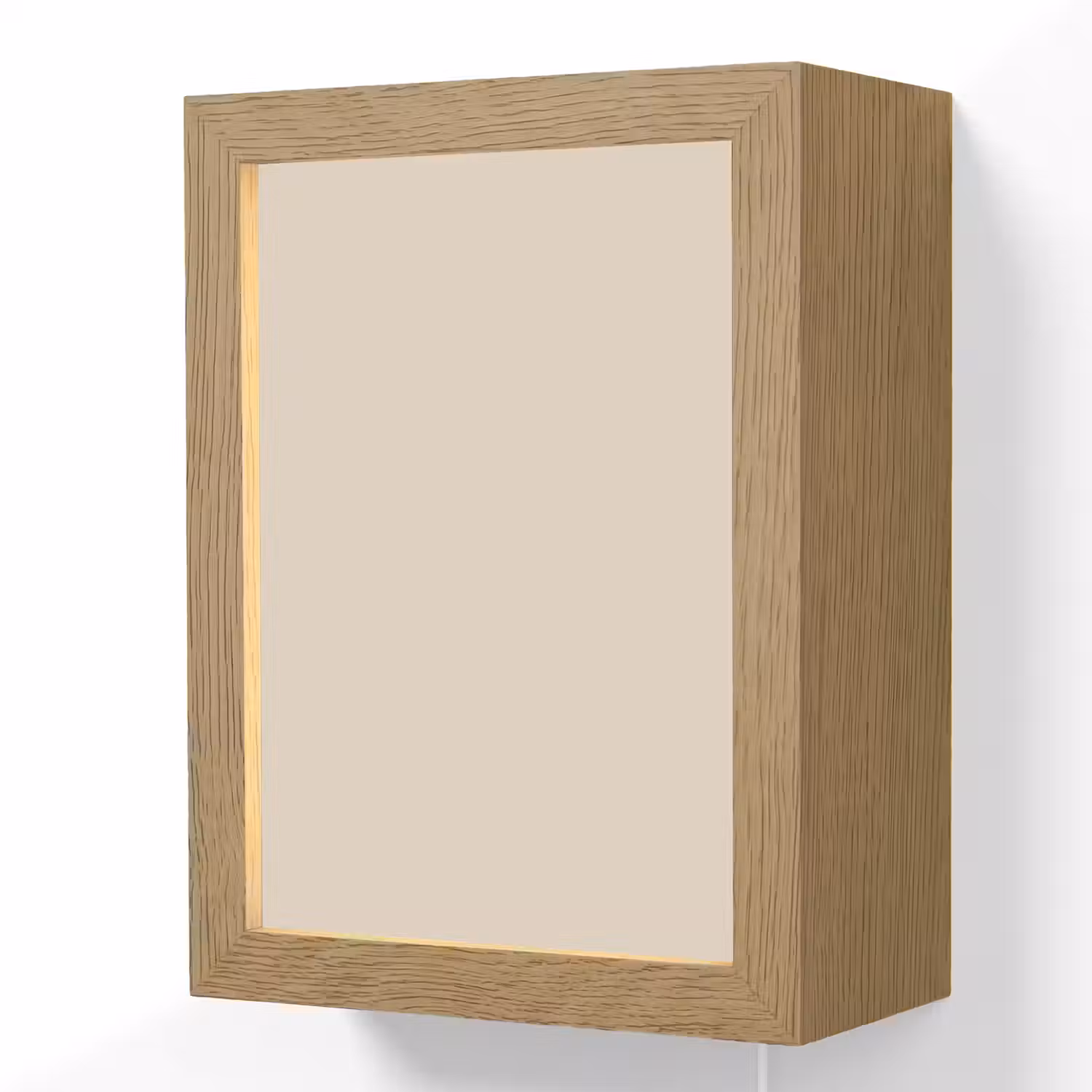 Raw - Linen - Nude Light Box met kabel (Wandlamp) klein 929 -3d