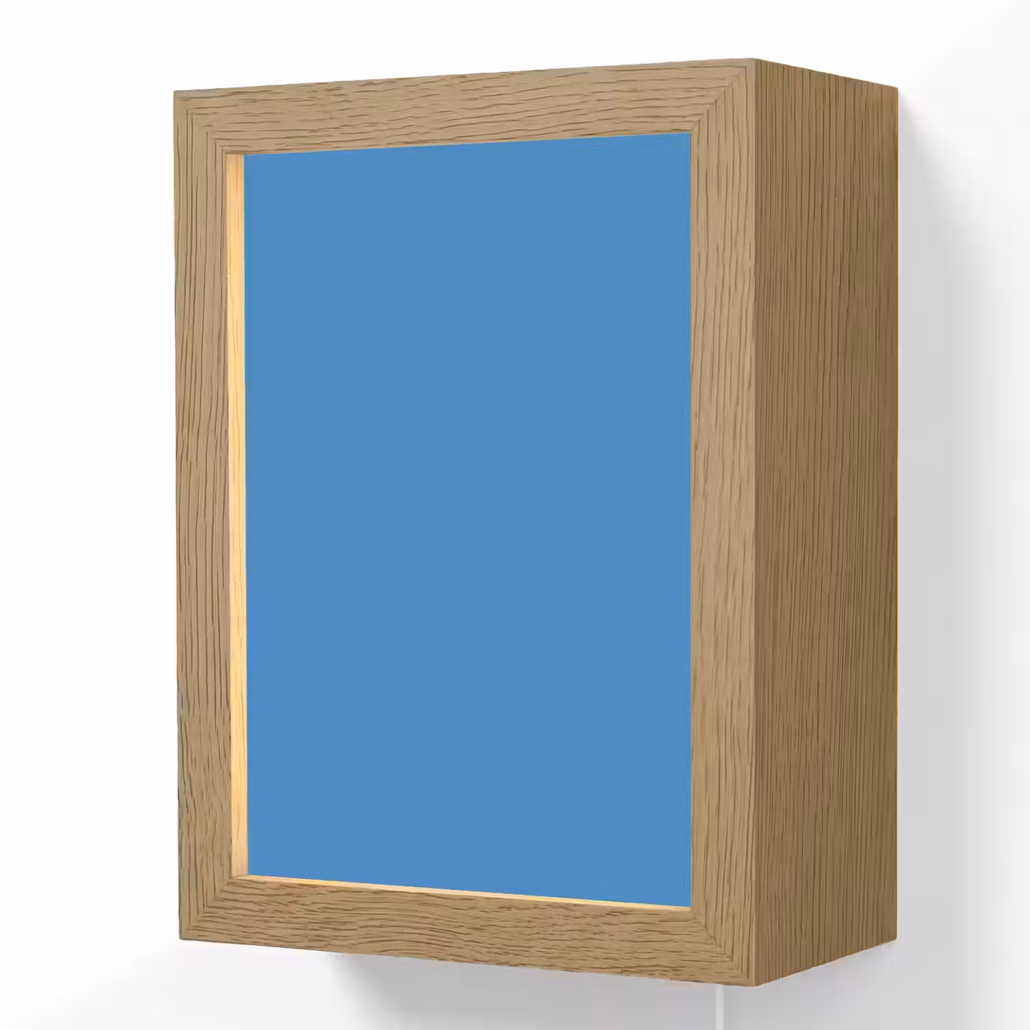Royal - Blue - Blauw Light Box met kabel (Wandlamp) klein 929 -3d