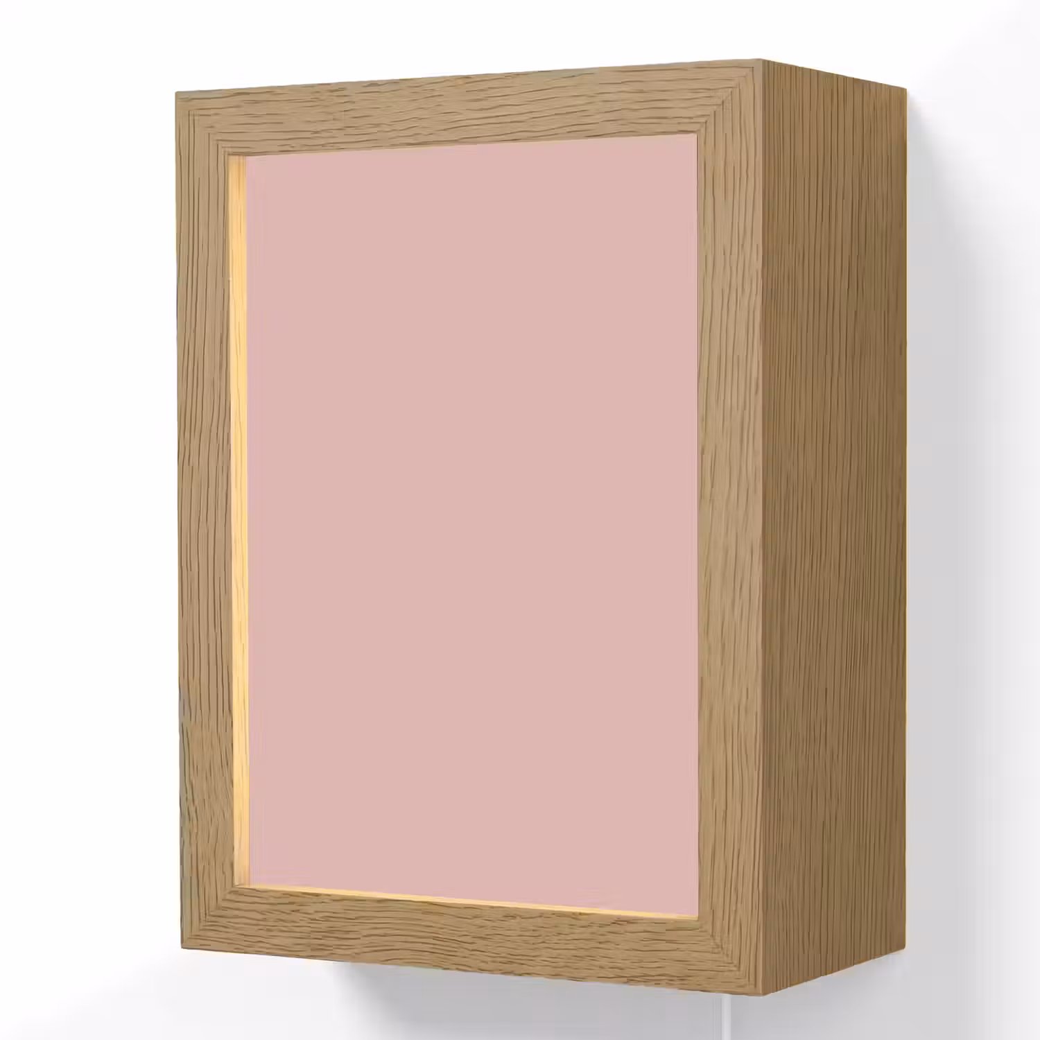 Soft - Blush - Roze Light Box met kabel (Wandlamp) klein 929 -3d