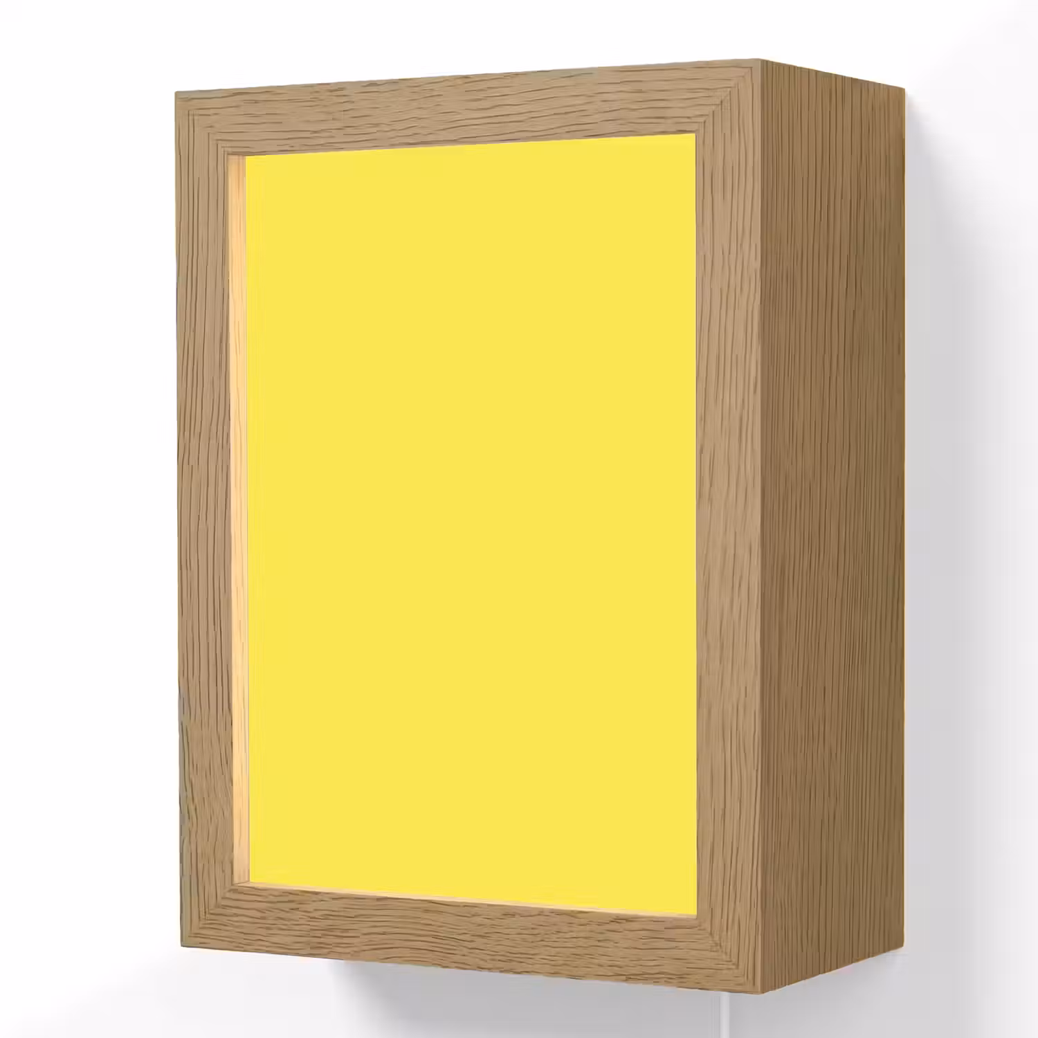 Soft - Custard - Geel Light Box met kabel (Wandlamp) klein 929 -3d