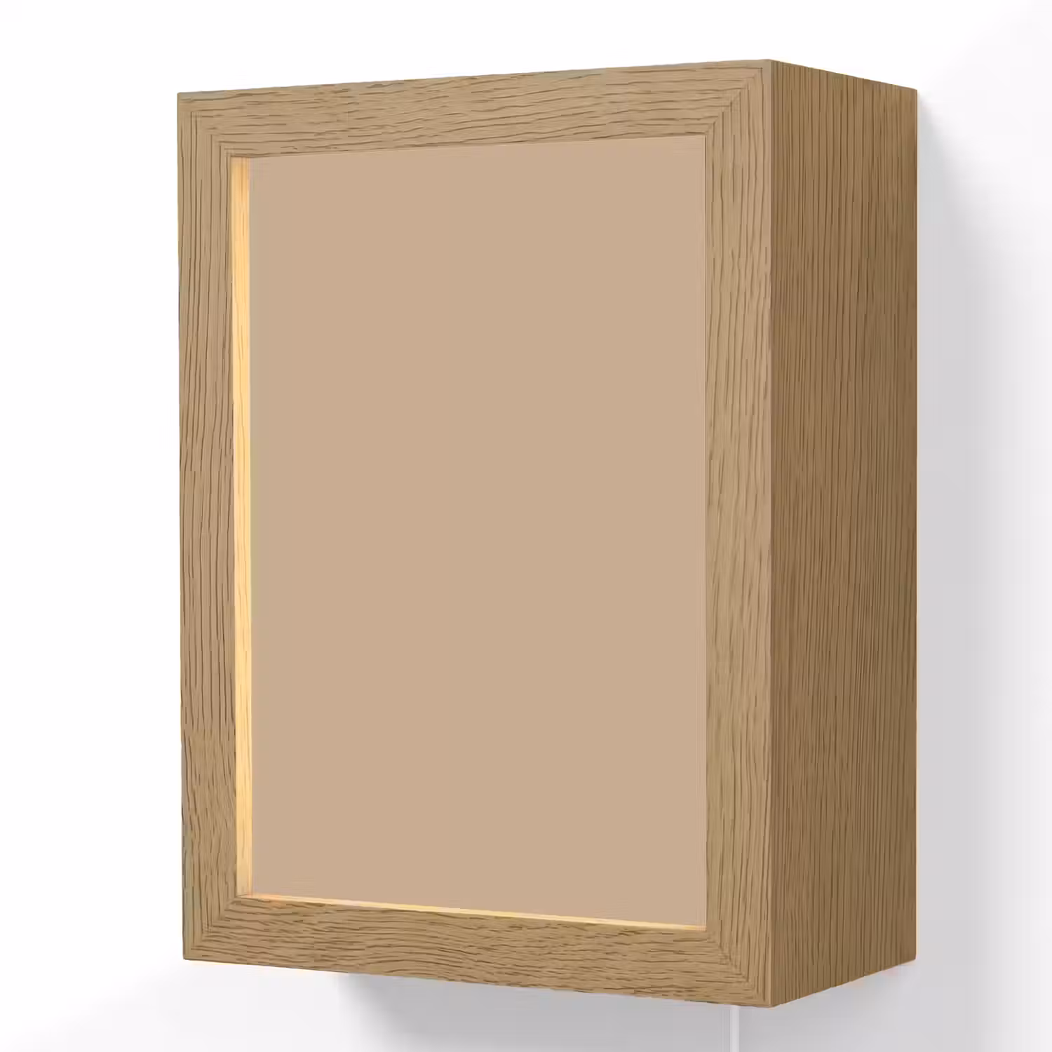 Soft - Taupe - Bruin Light Box met kabel (Wandlamp) klein 929 -3d