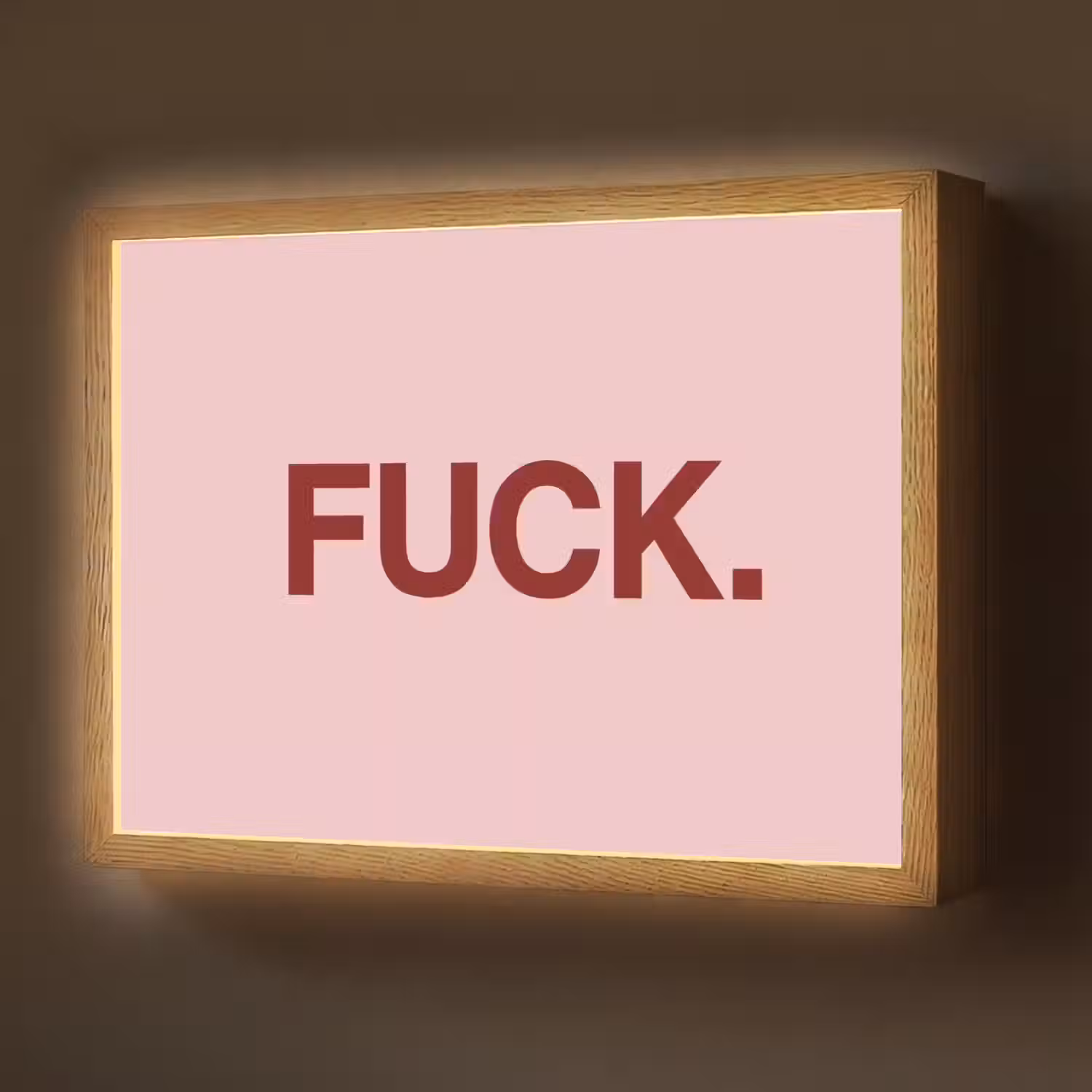 Statement - Krachtig - Roze Light Box met batterij (Wandlamp) middel -z3d_website