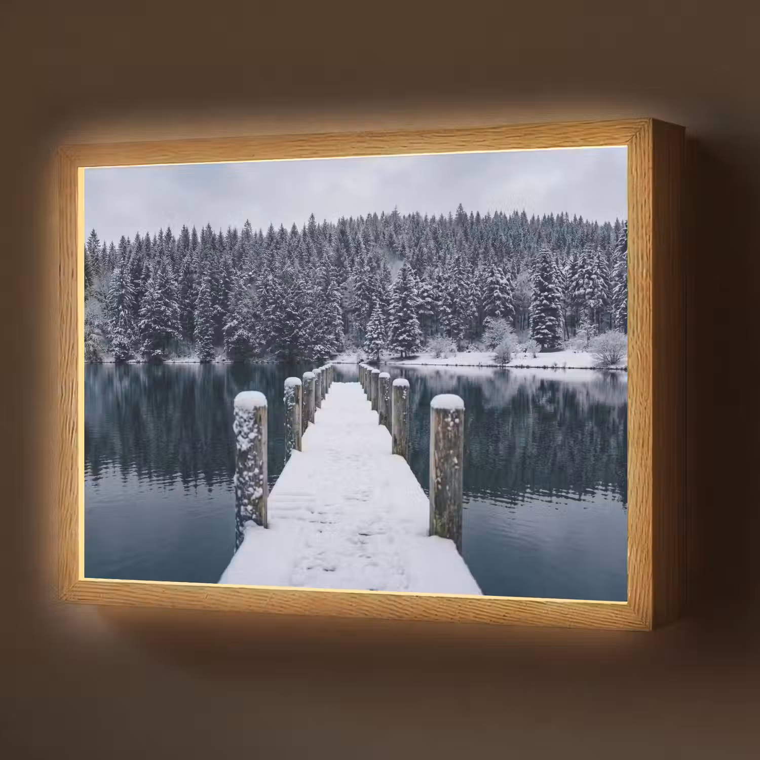 Steiger - Meer - Sneeuw - Bergen - Rustgevend Light Box met batterij (Wandlamp) middel -z3d_website