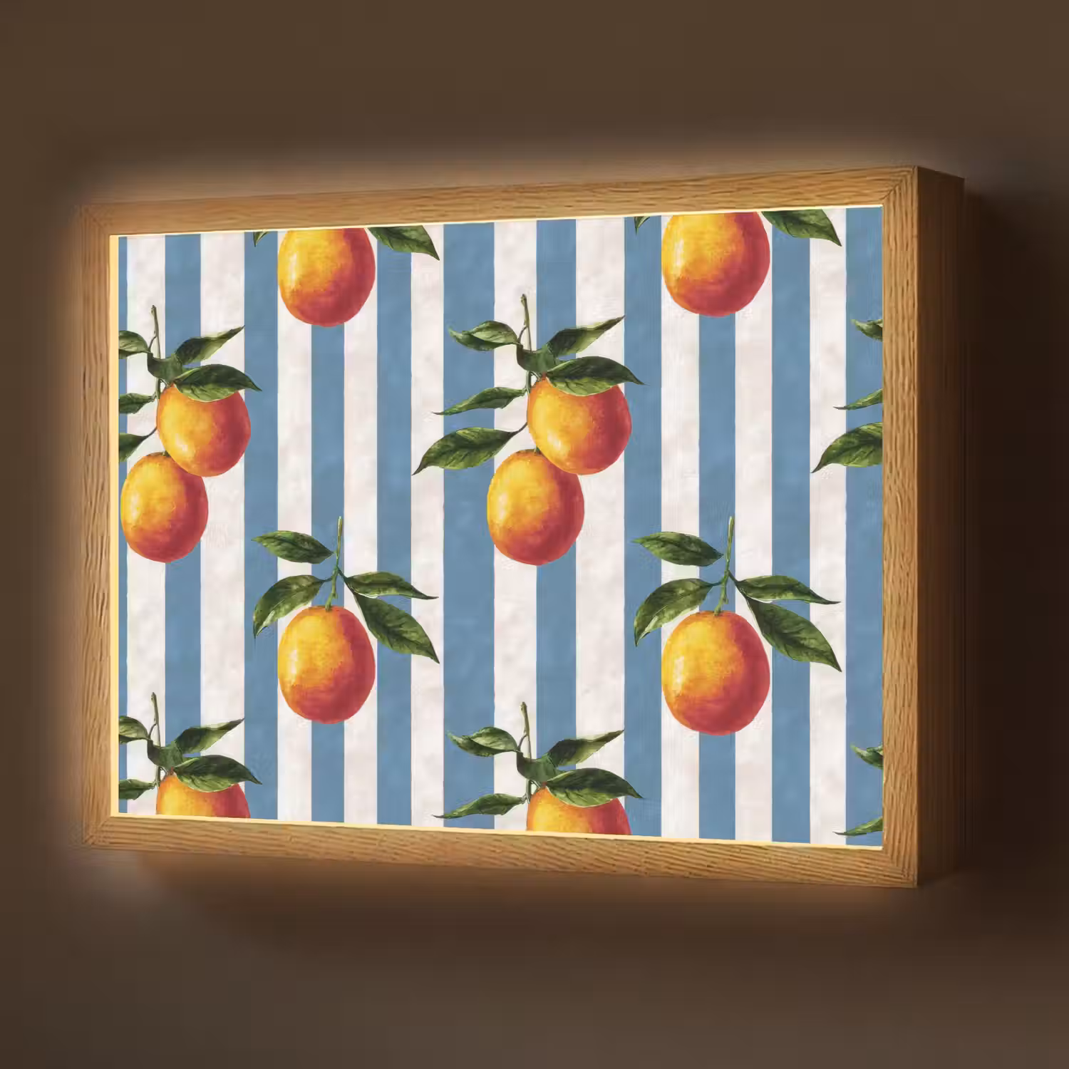 Strepen - Citroen - Blauw Light Box met batterij (Wandlamp) middel 907 -z3d_website