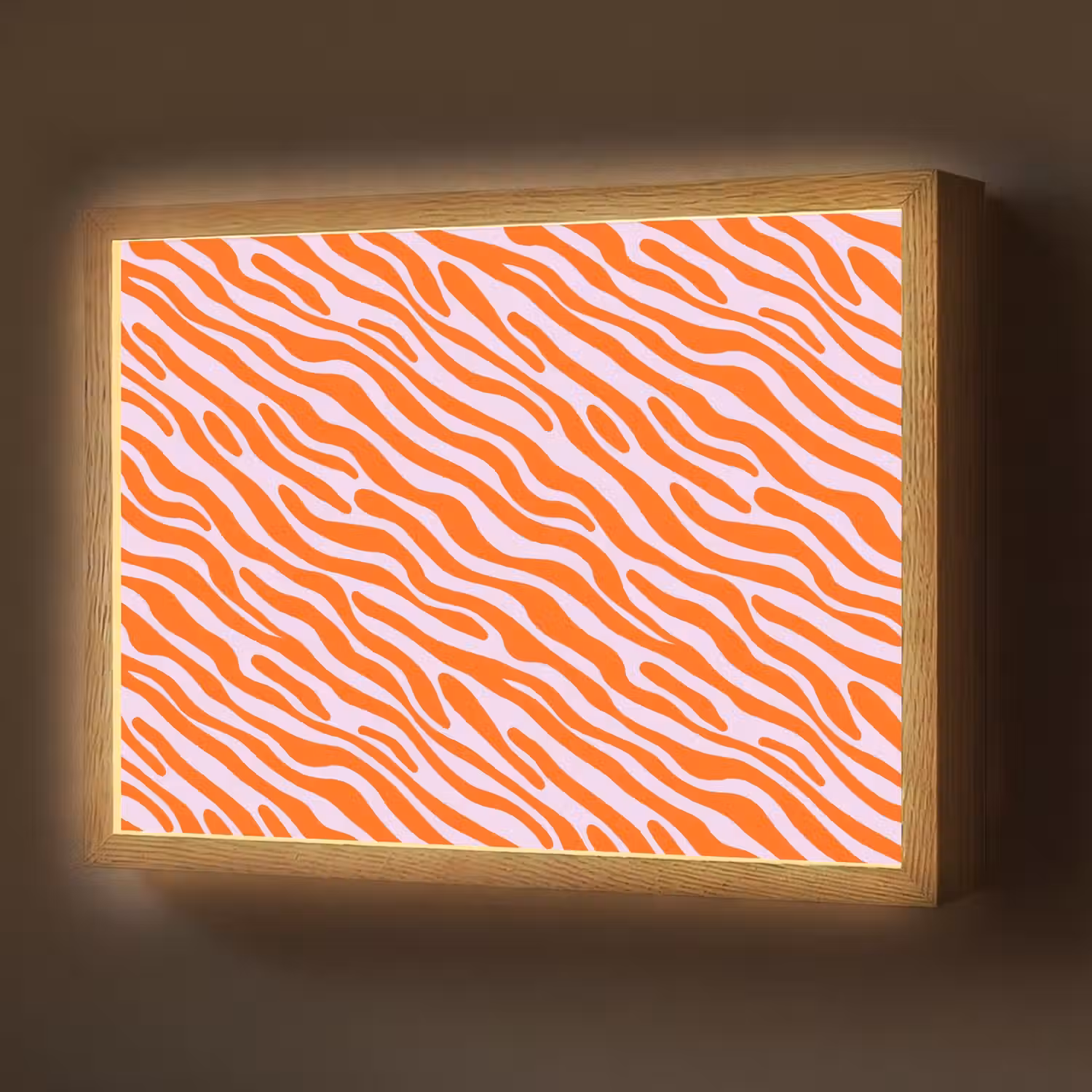 Strepen - Dynamisch - Oranje Light Box met batterij (Wandlamp) middel 907 -z3d_website