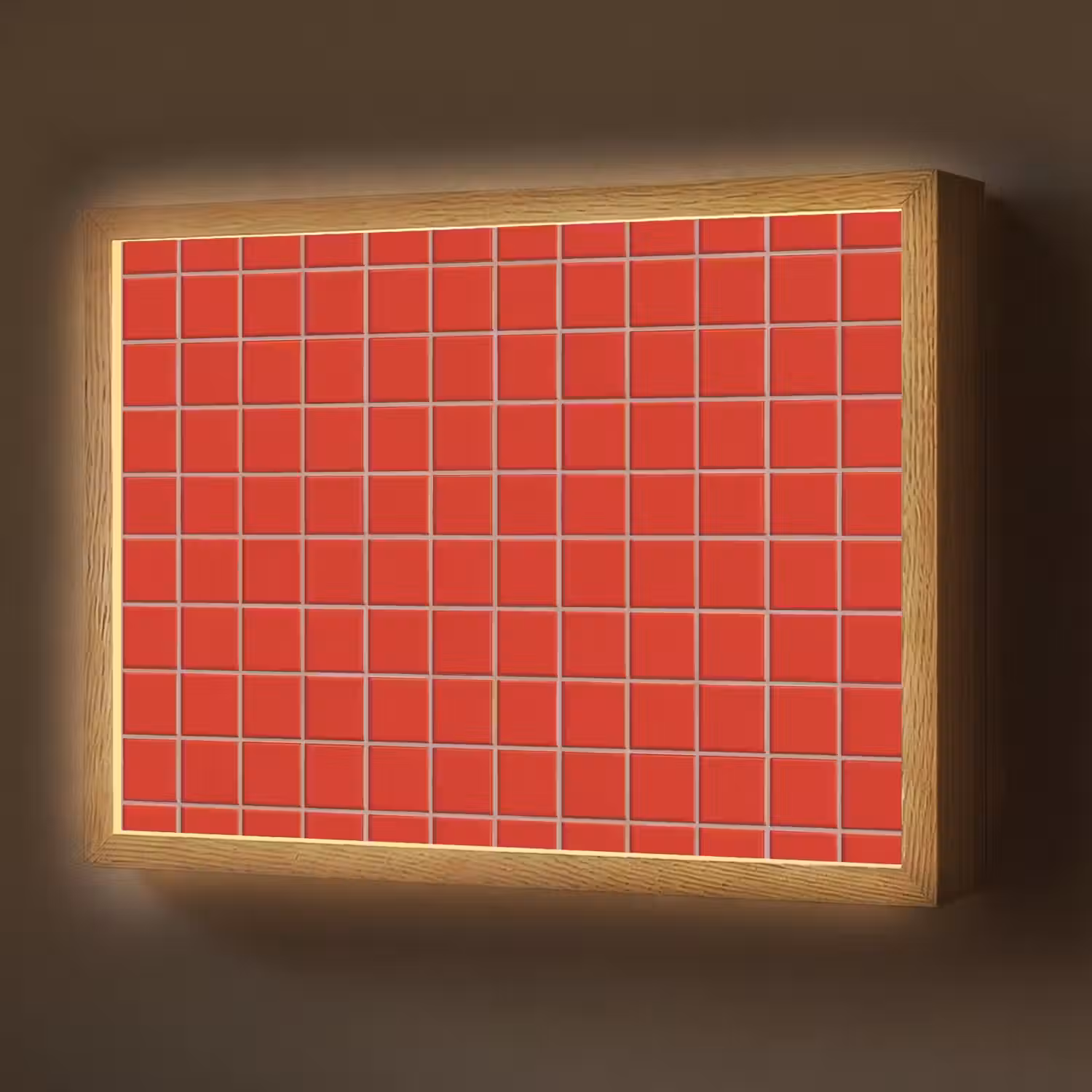 Tegel - Patroon - Kersen - Rood Light Box met batterij (Wandlamp) middel 907 -z3d_website