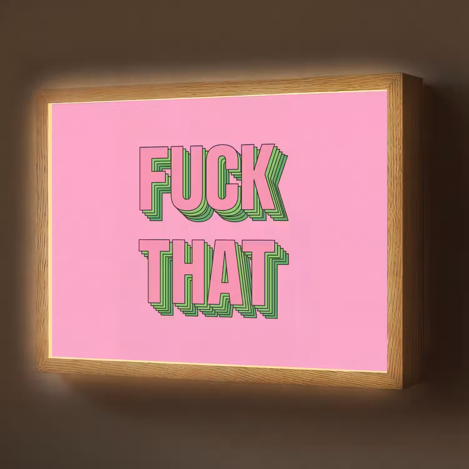 Tekst - Bold - Roze Light Box met batterij (Wandlamp) middel -z3d_website