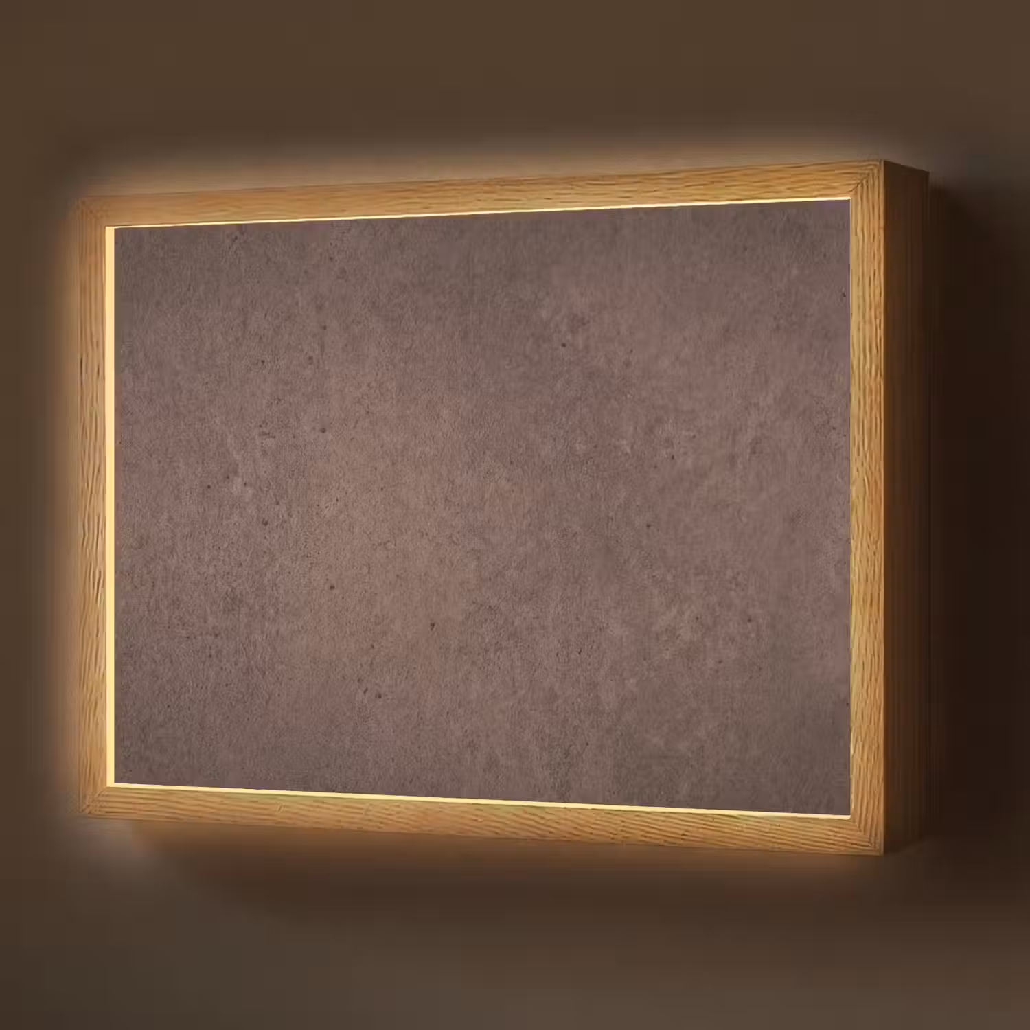 Textuur - Beton - Abstract - Donker - Bruin Light Box met batterij (Wandlamp) middel -z3d_website