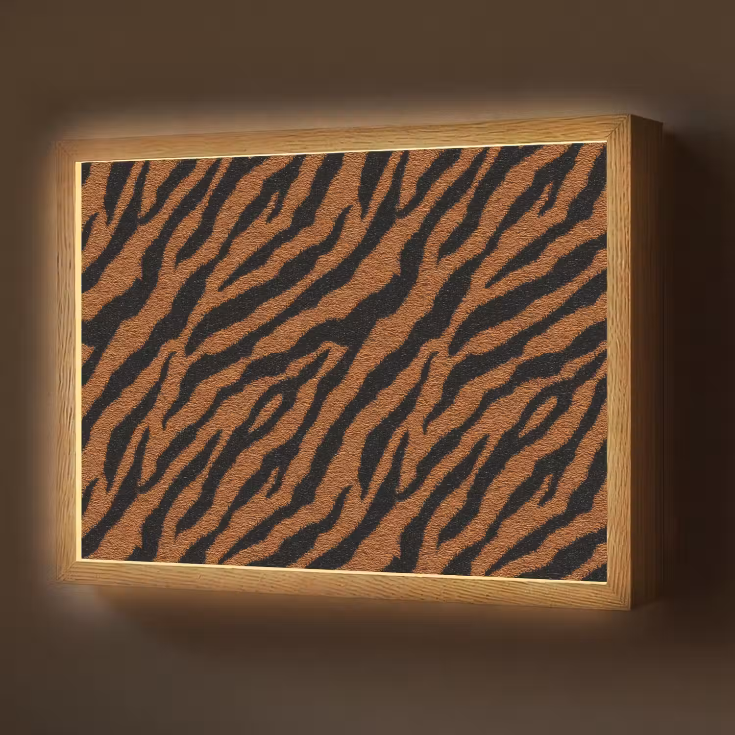 Tijger - Vacht - Zwart Light Box met batterij (Wandlamp) middel 907 -z3d_website