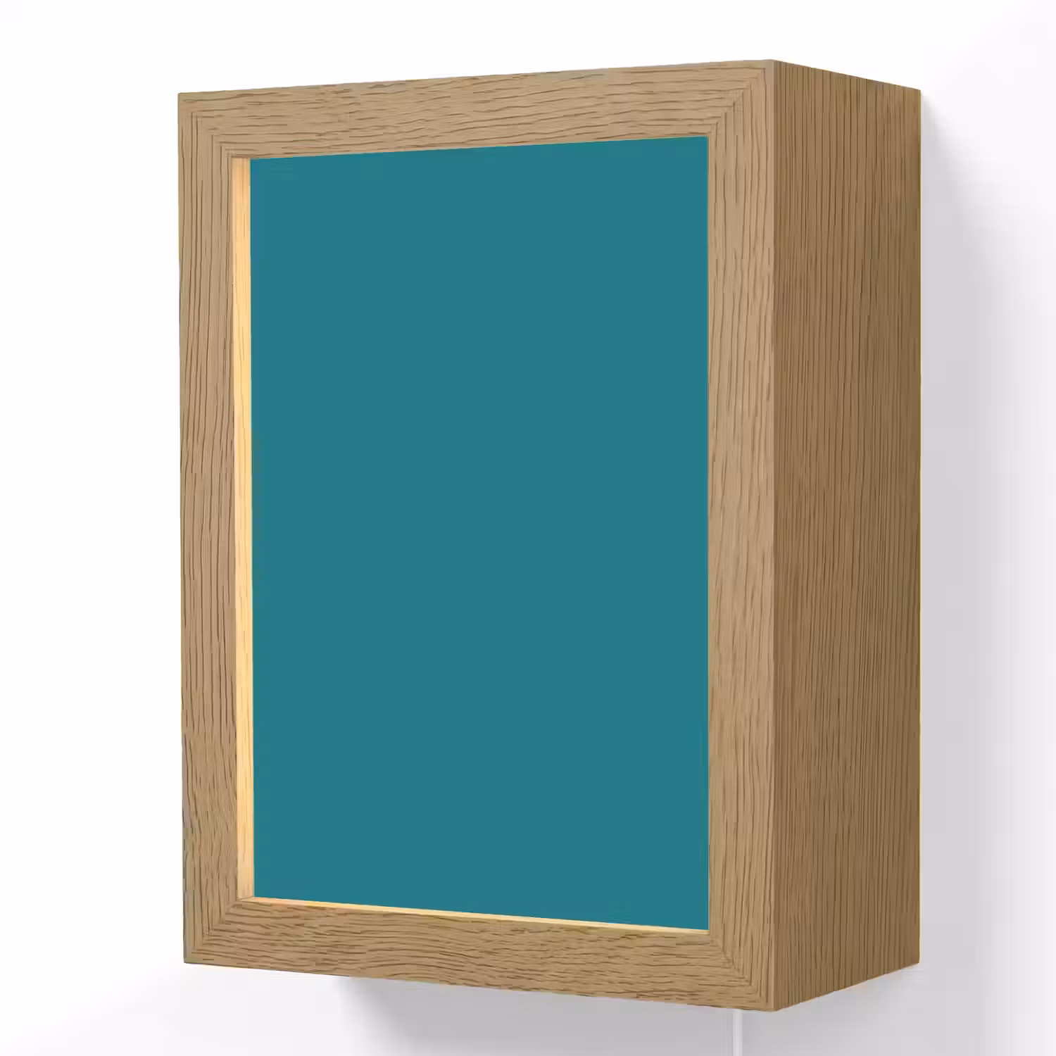Tropical - Peacock - Blauw Light Box met kabel (Wandlamp) klein 929 -3d