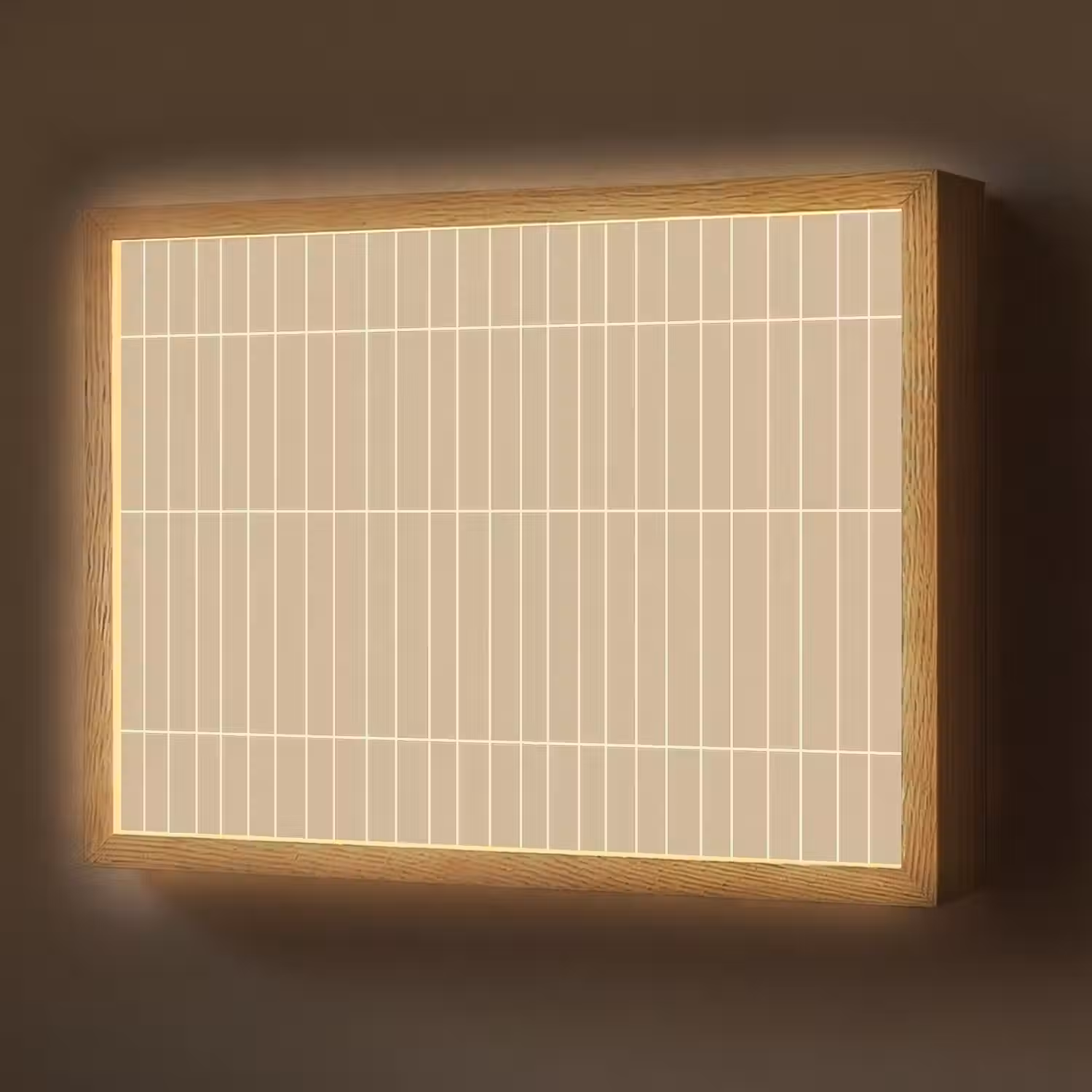 Verticaal - Wandtegel - Zand - Beige Light Box met batterij (Wandlamp) middel 907 -z3d_website