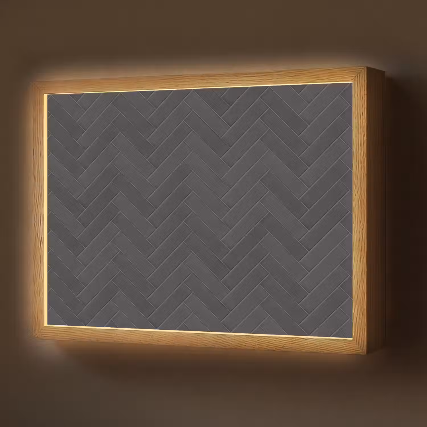 Visgraat - Wandtegel - Donkergrijs Light Box met batterij (Wandlamp) middel 907 -z3d_website