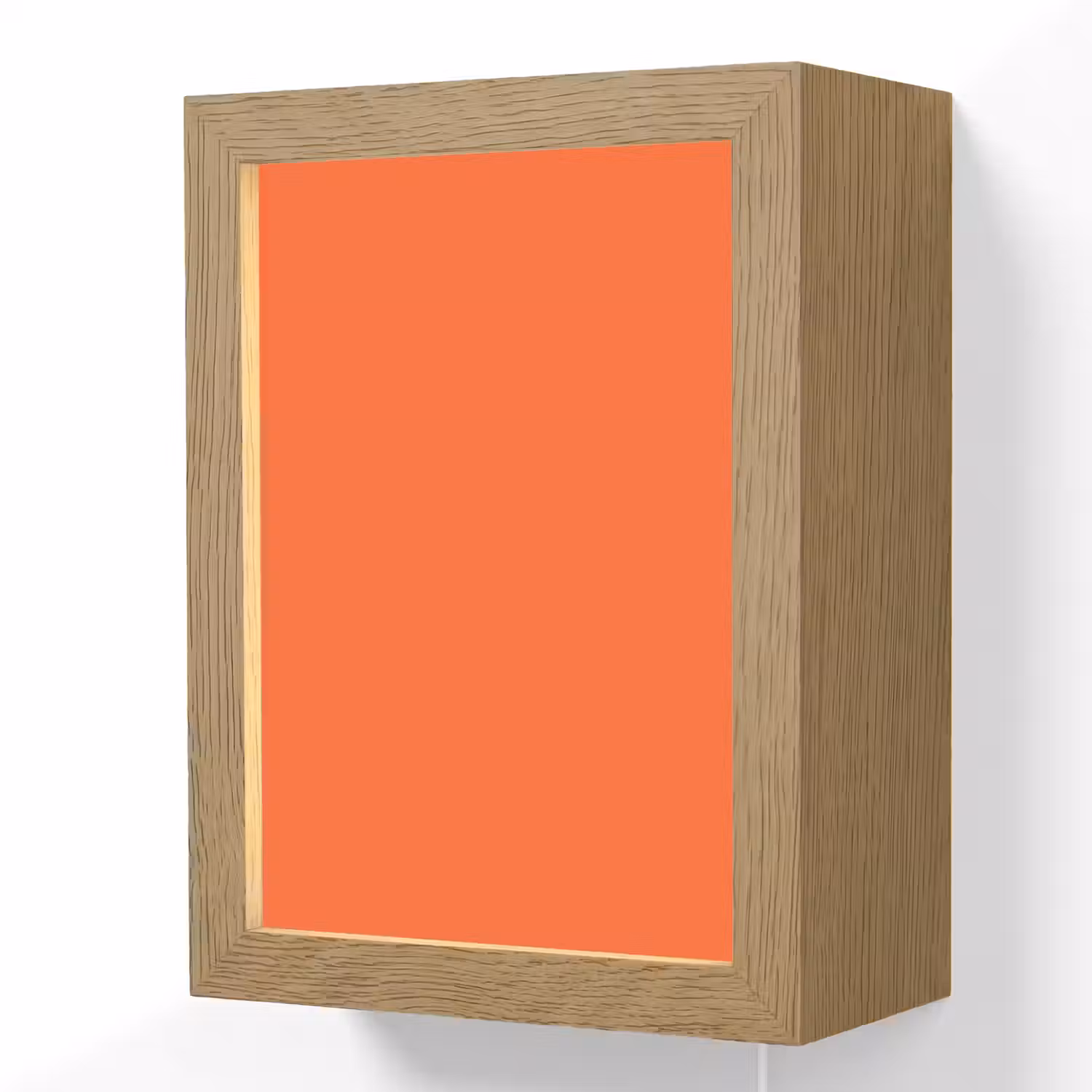 Vivid - Amber - Oranje Light Box met kabel (Wandlamp) klein 929 -3d