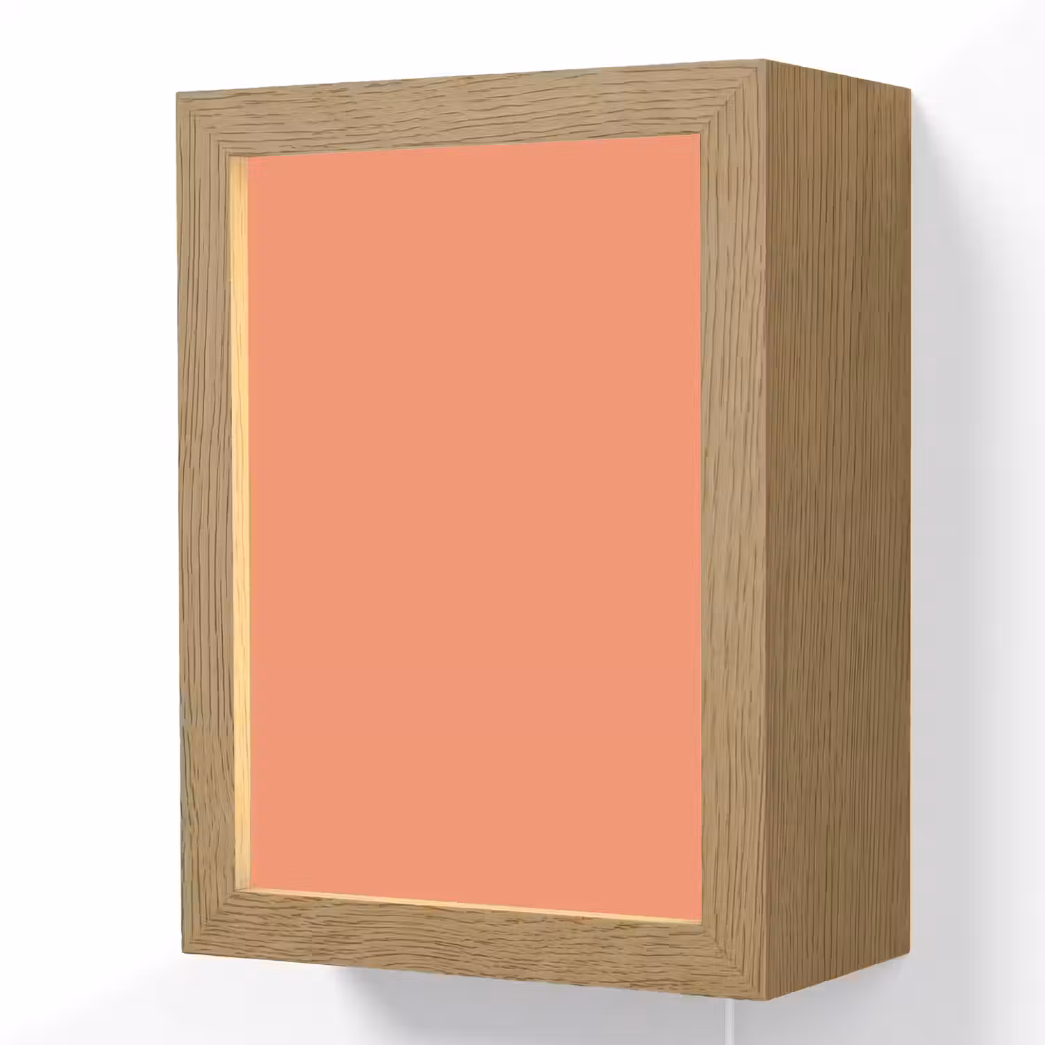 Warm - Clay - Terracotta Light Box met kabel (Wandlamp) klein 929 -3d
