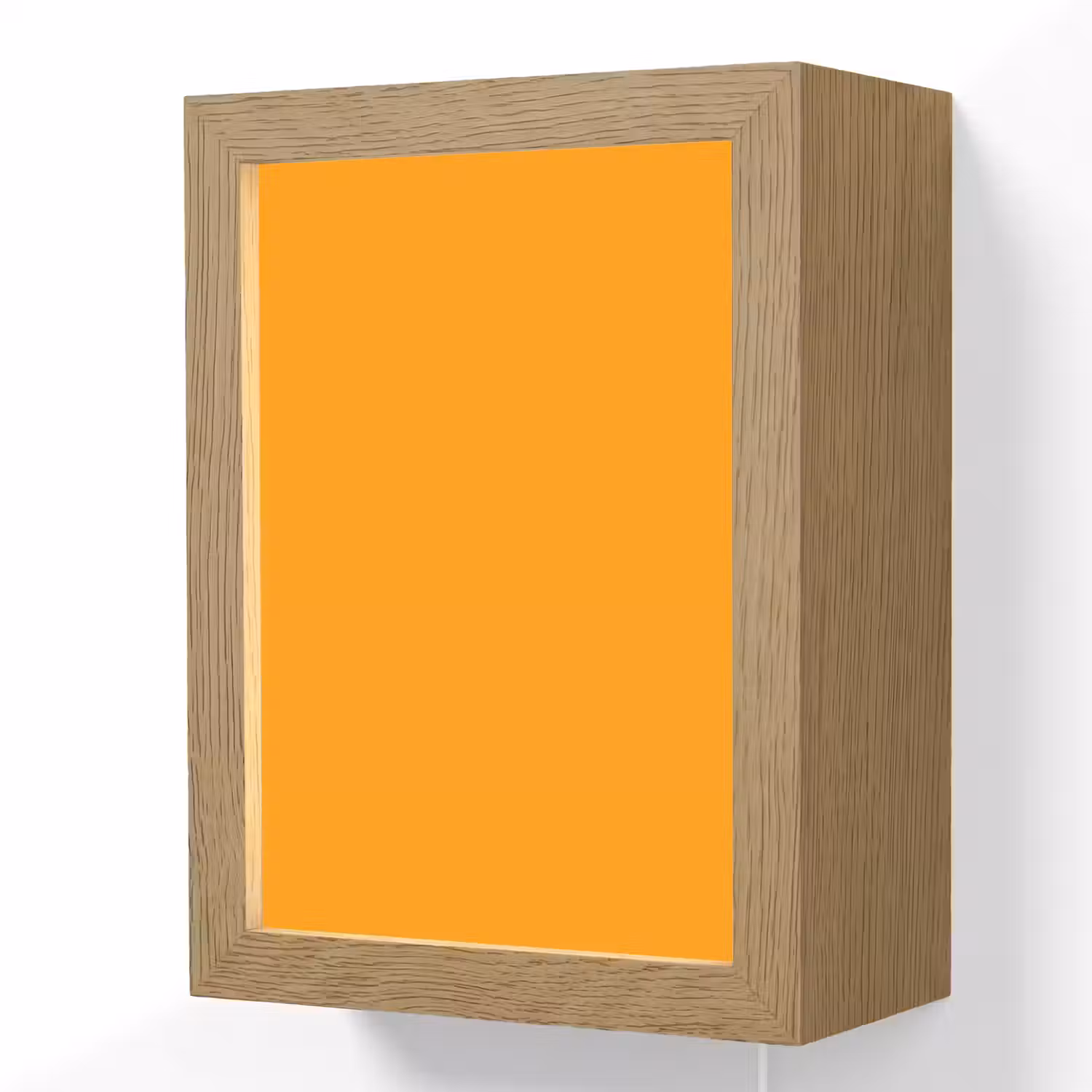 Warm - Ochre - Oranje Light Box met kabel (Wandlamp) klein 929 -3d