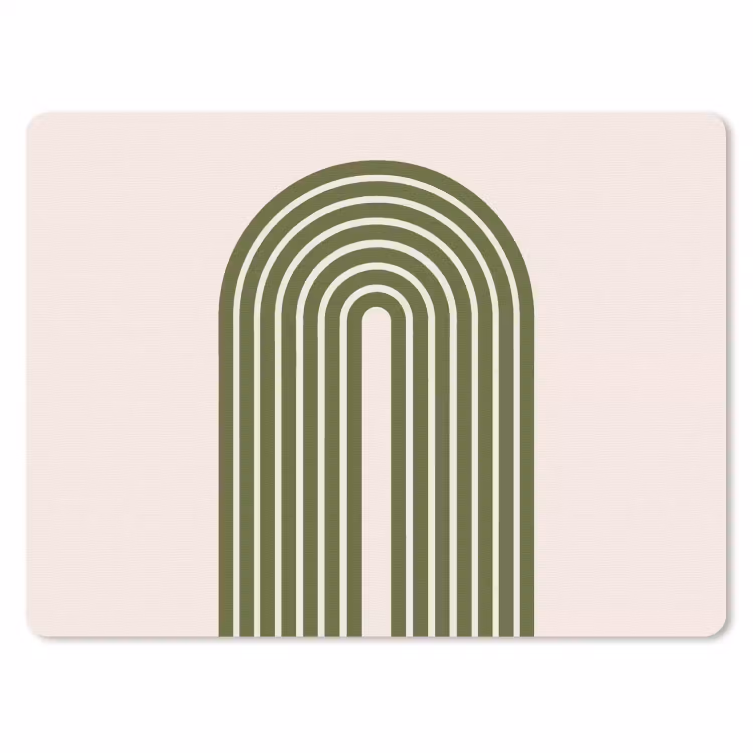 Abstract - Bogen - Modern - Groen - Kunst muismat rubber klein -3d