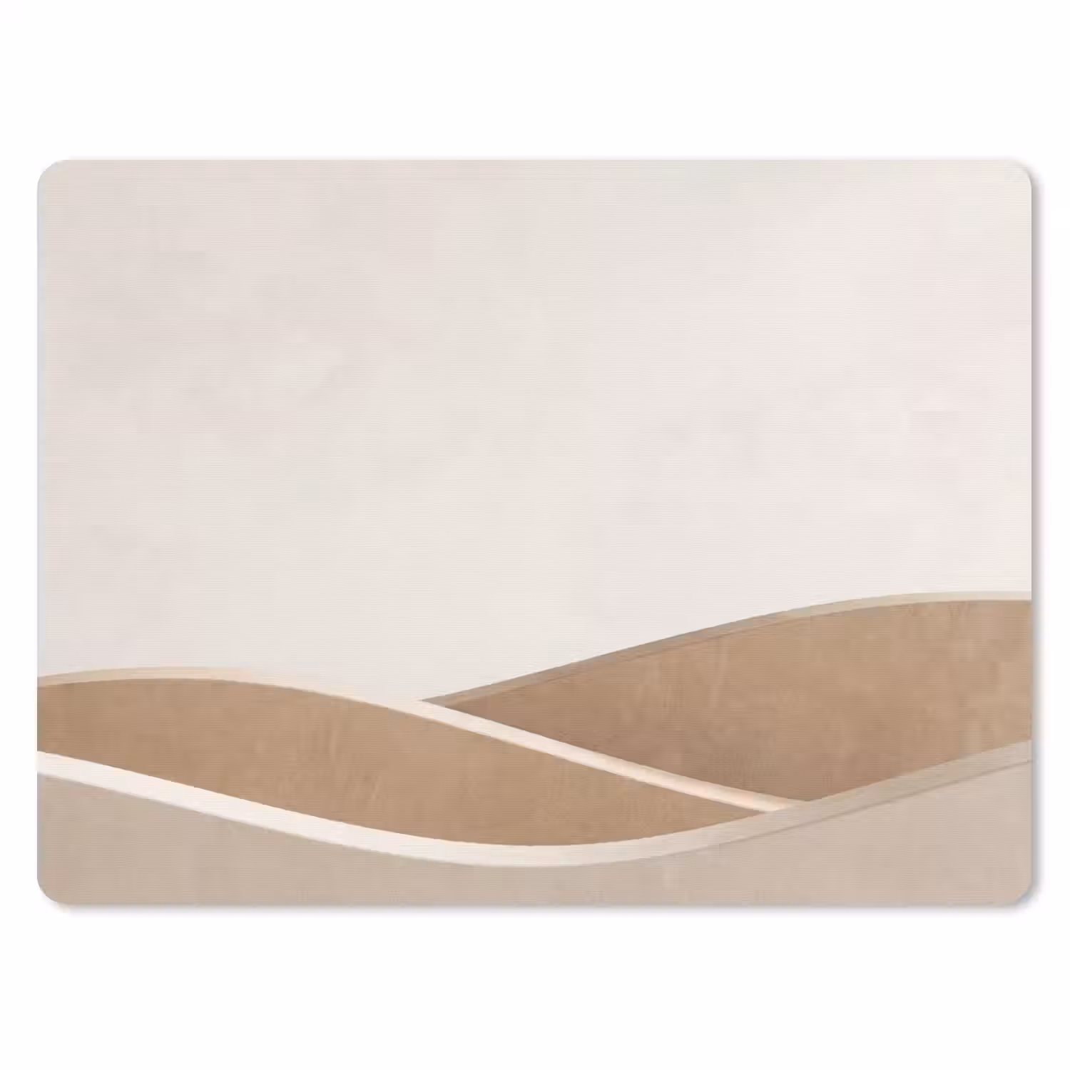 Abstract - Golven - Modern - Beige muismat rubber klein -3d