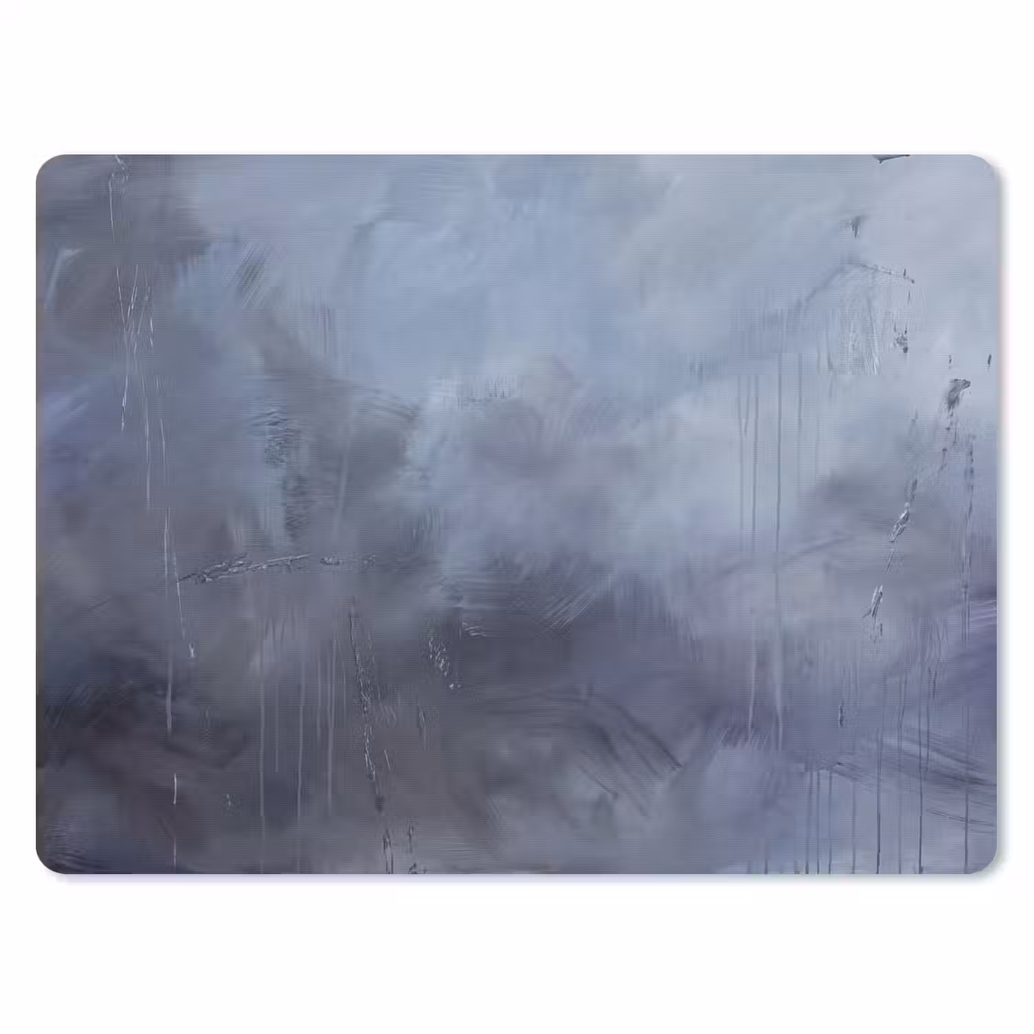 Abstract - Kwaststreken - Modern - Kunst - Grijs muismat rubber klein -3d