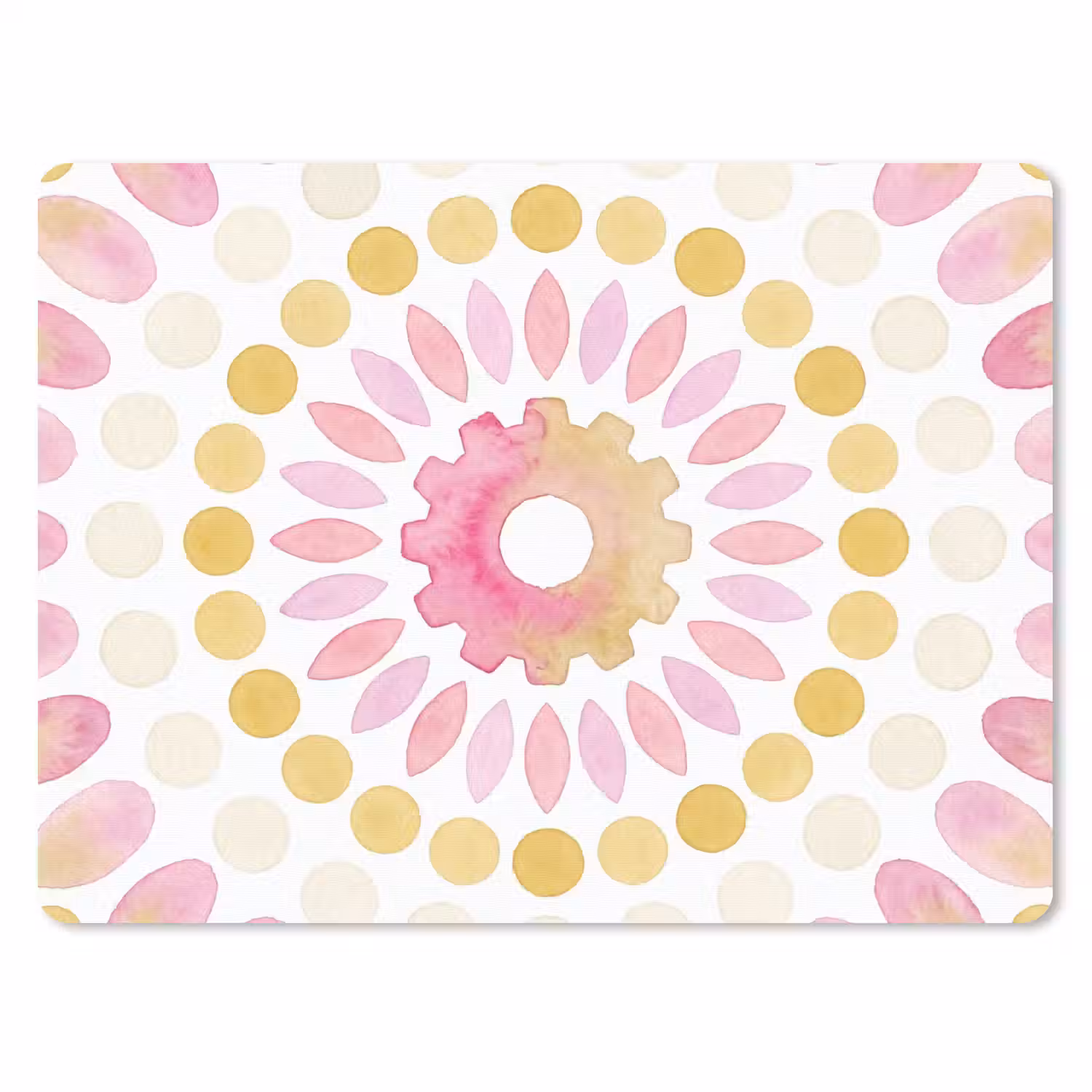Abstract - Mandala - Kunst - Modern - Roze muismat rubber klein -3d