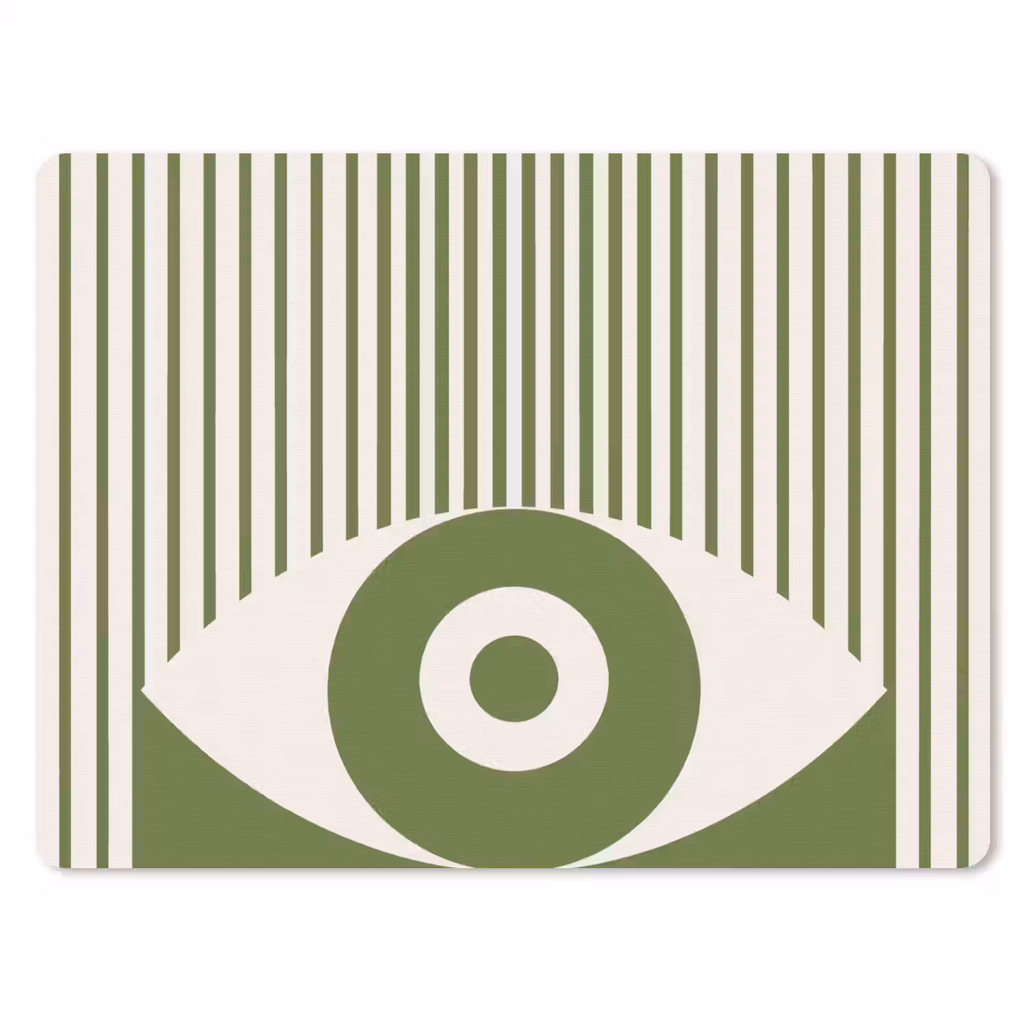 Abstract - Oog - Strepen - Modern - Groen muismat rubber klein -3d