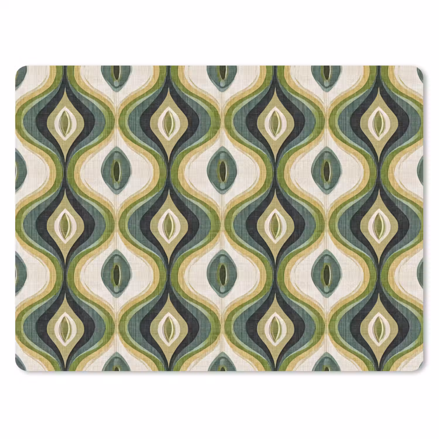 Abstract - Ritmisch - Groen muismat rubber klein 262 -3d