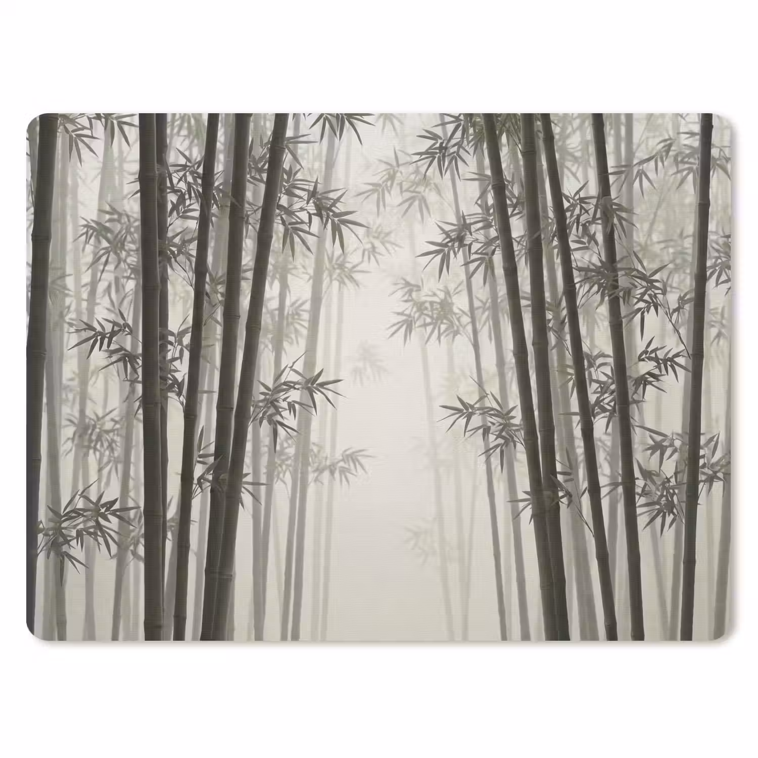 Bamboe - Bos - Mist - Natuur muismat rubber klein -3d