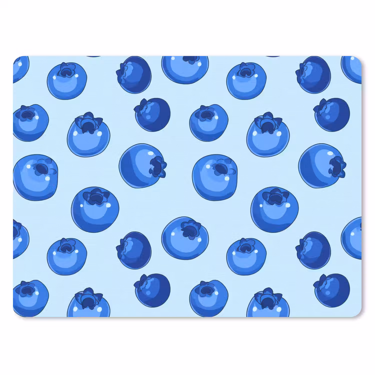 Bessen - Modern - Blauw muismat rubber klein 262 -3d