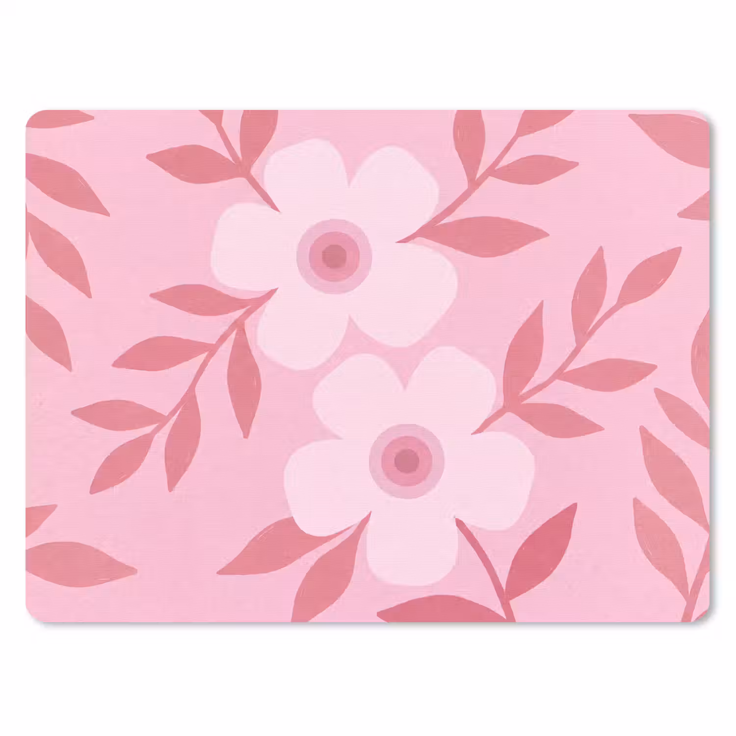 Bloemen - Abstract - Modern - Roze - Natuur muismat rubber klein -3d