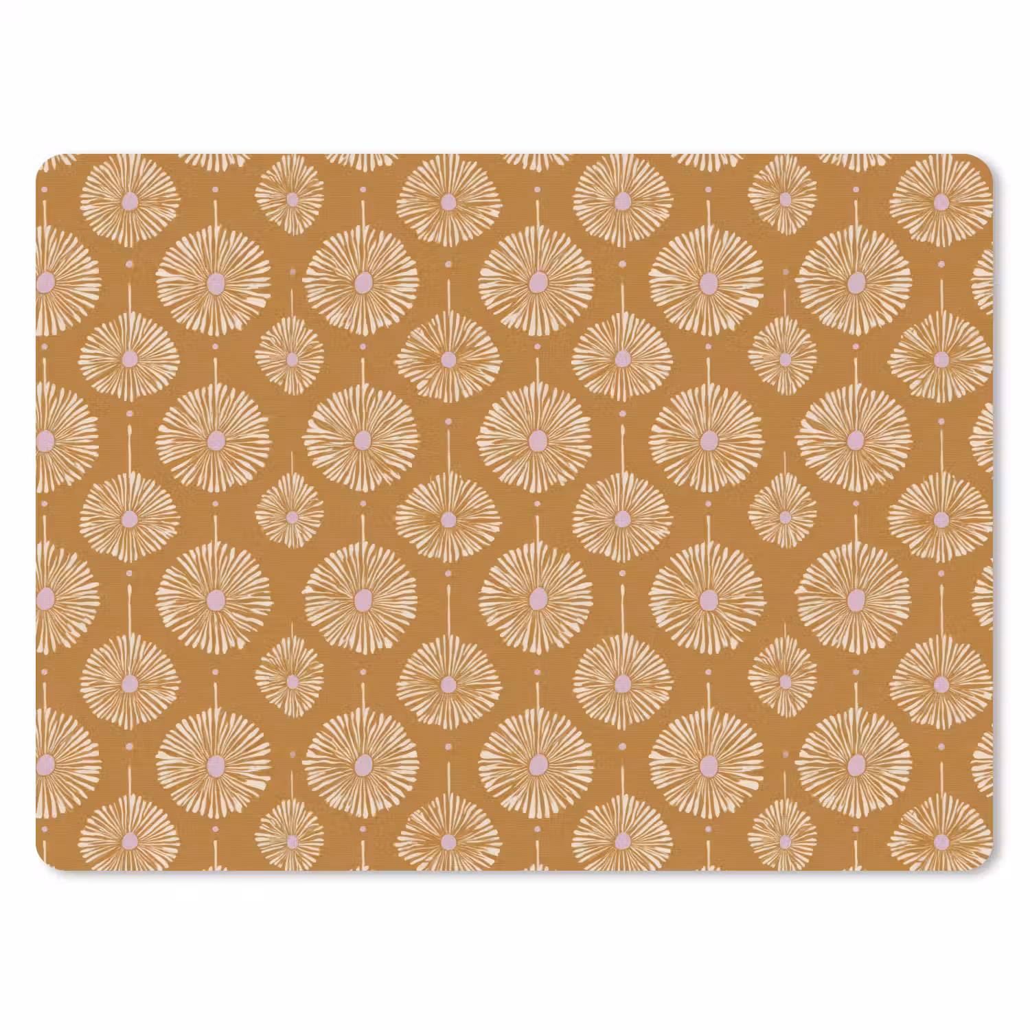 Bloemen - Modern - Oker muismat rubber klein 262 -3d